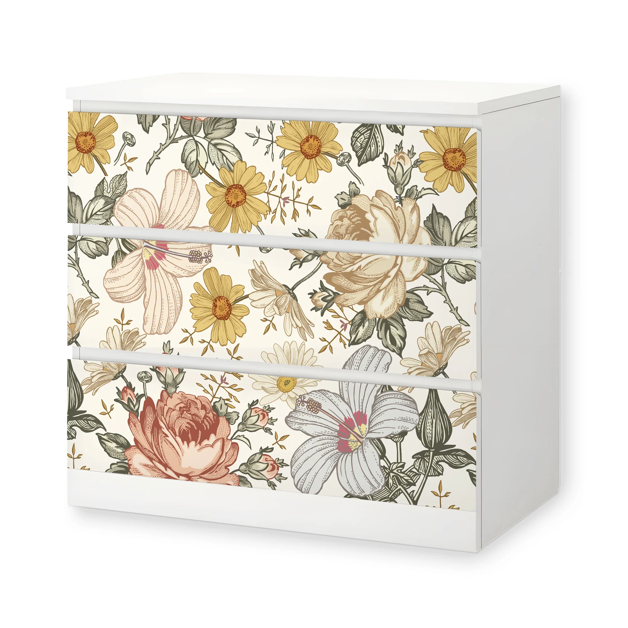 IKEA Malm Möbelfolie Vintage Blumen - Image 5