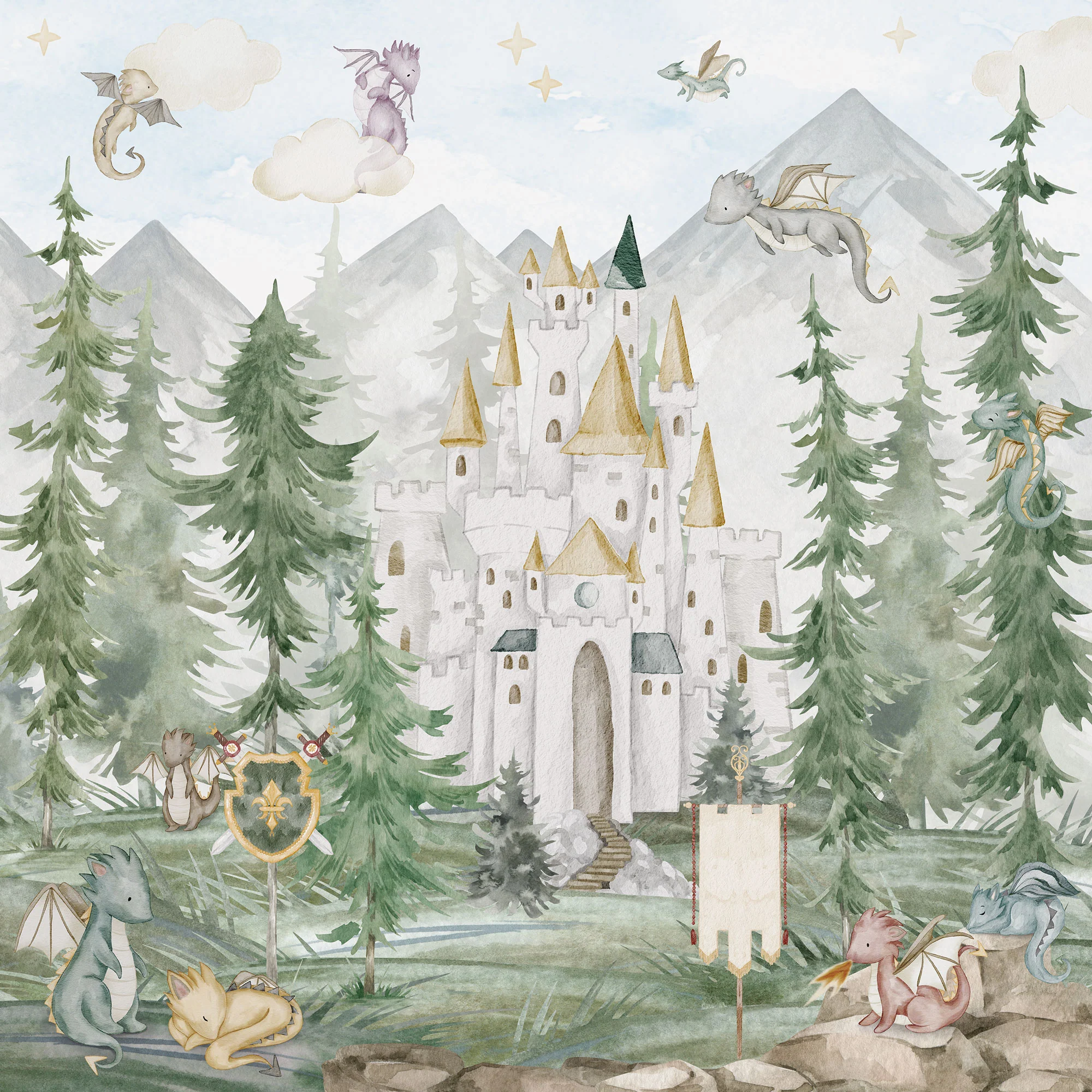 Kindertapete Drachenwald - Image 2