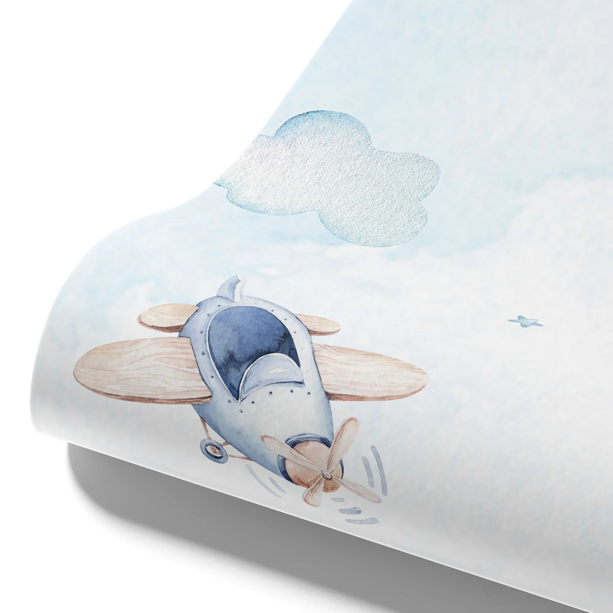 Kindertapete Flugzeuge Aquarell - Image 5