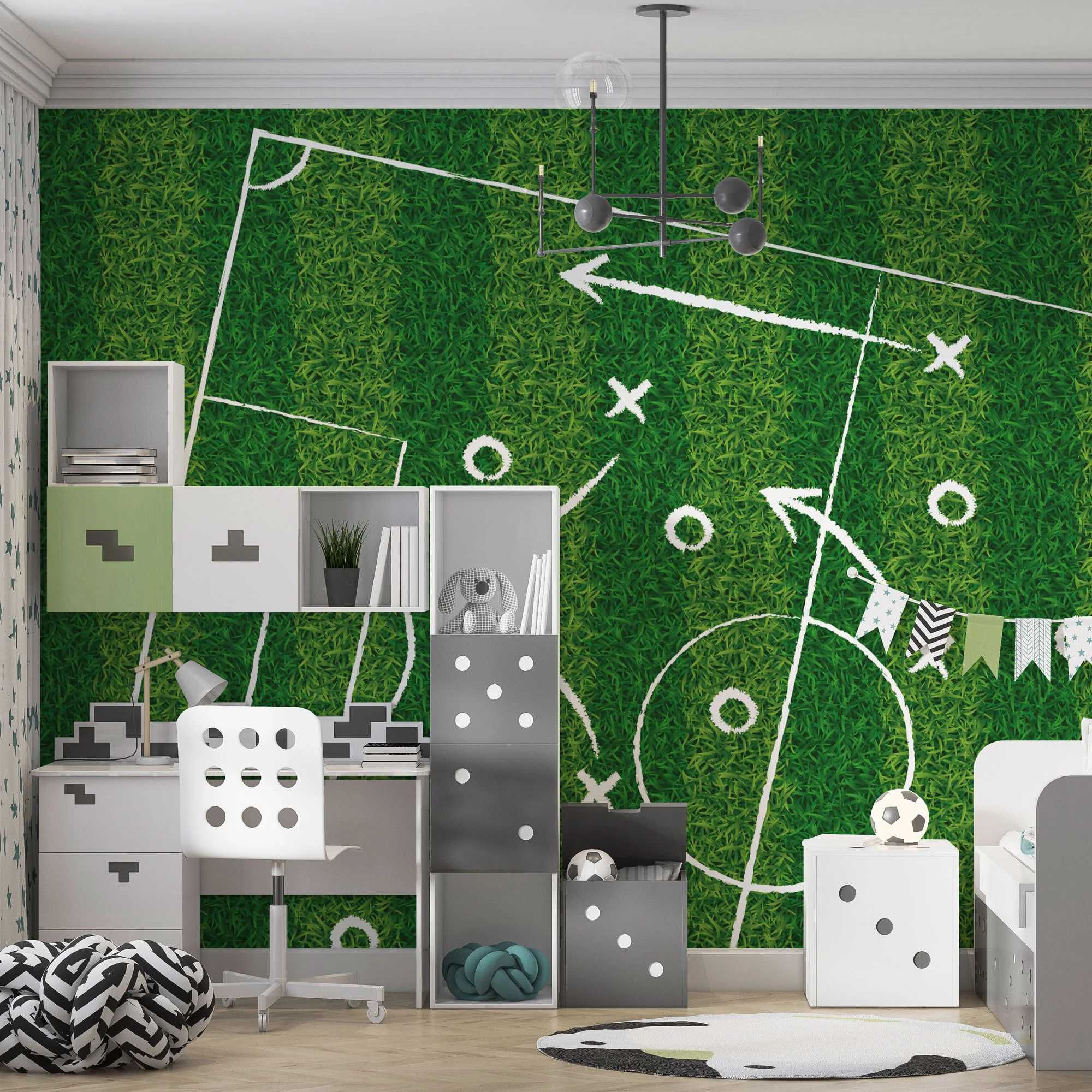 Kind­ertape­te Fuß­ball Ra­sen - Image 3