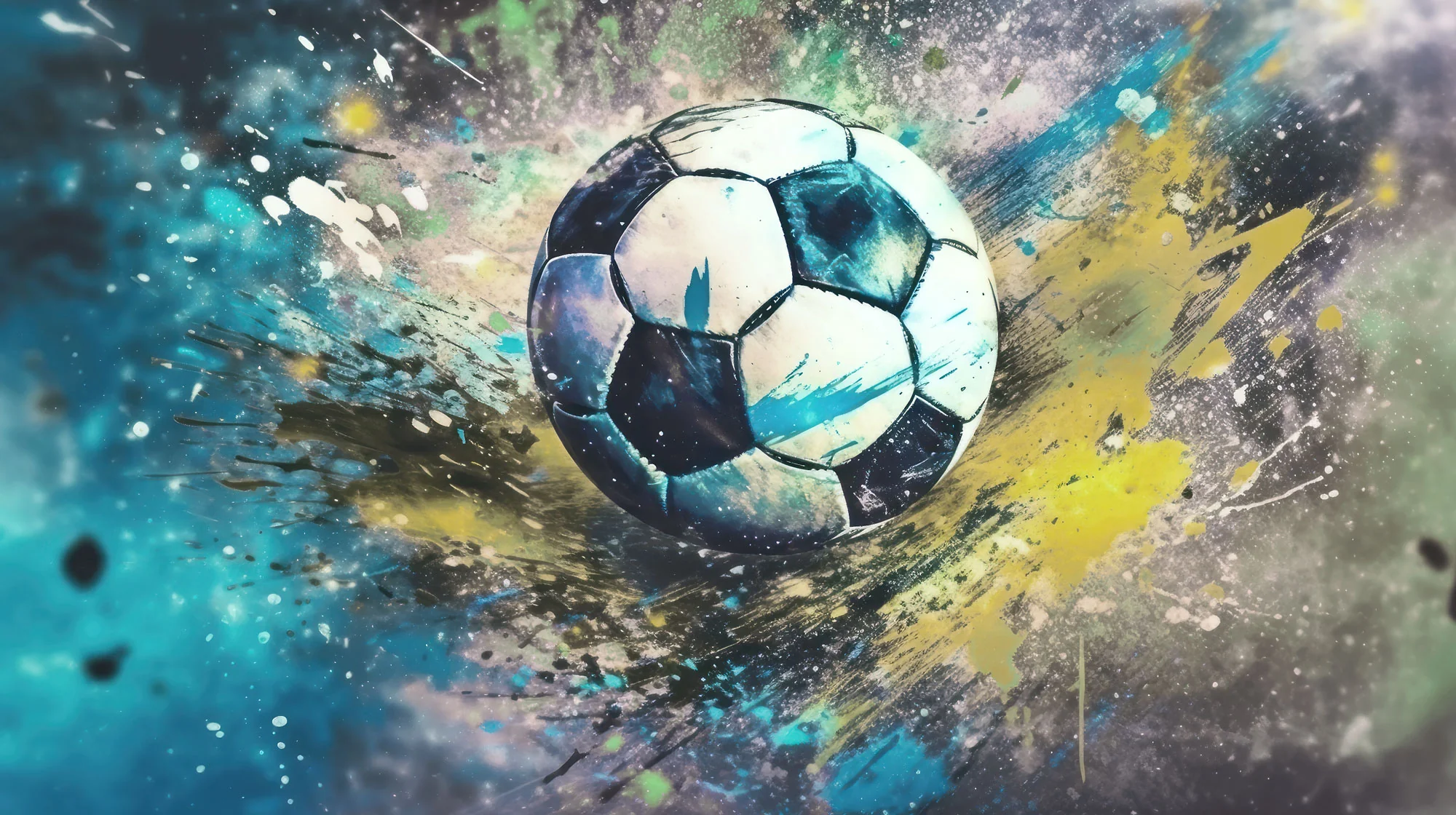 Kinder­tapete Fußball Water­color - Image 6