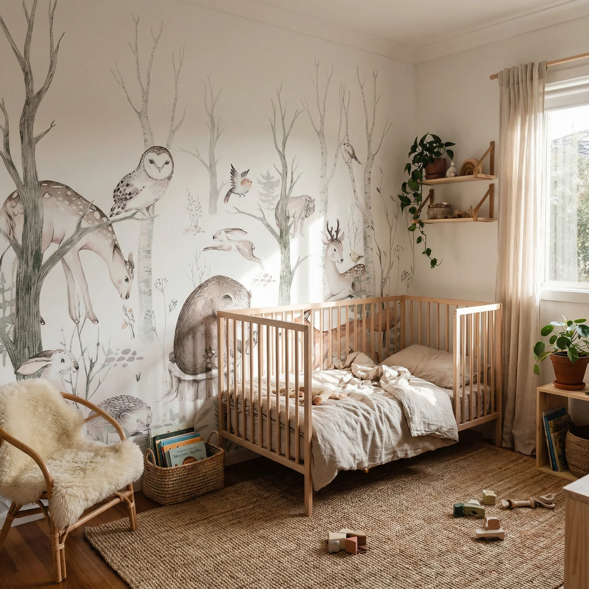 Kinder­tapete Herbst­wald Tie­re - Image 3