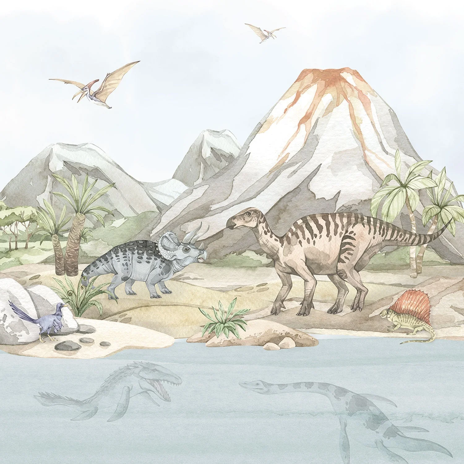 Kindertapete Pastell Dinosau­rier - Image 2