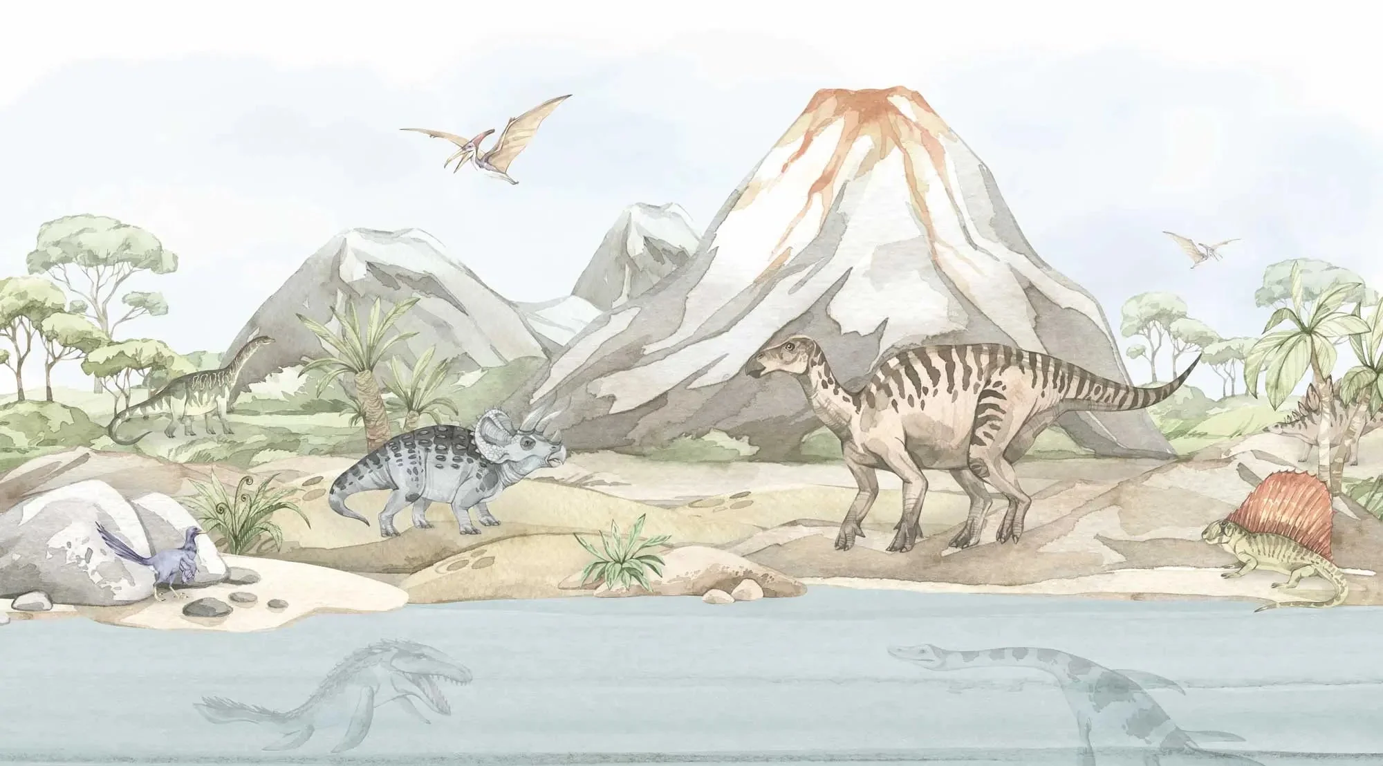 Kindertapete Pastell Dinosau­rier - Image 6