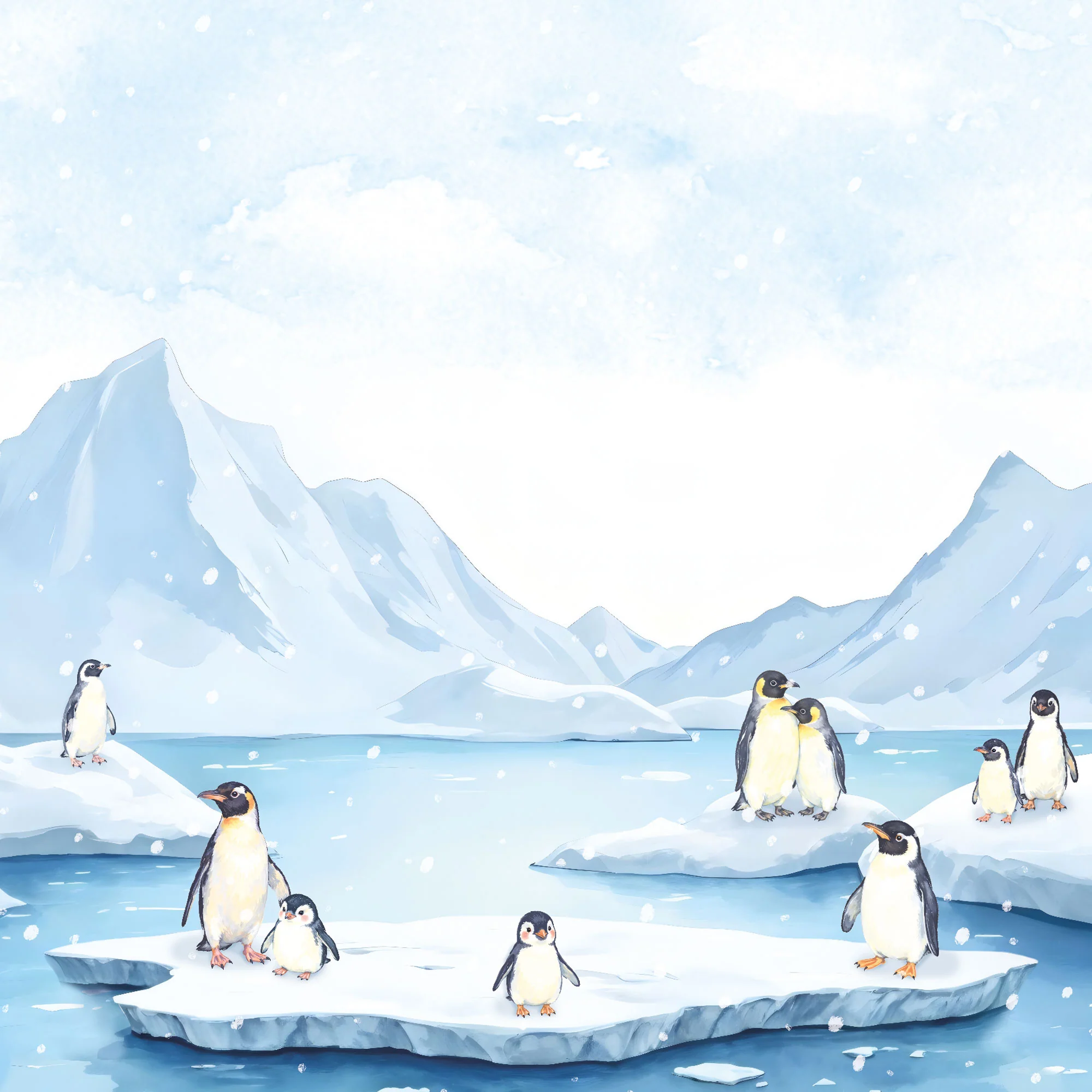 Kindertapete Pinguine Antarktis Schnee - Image 2