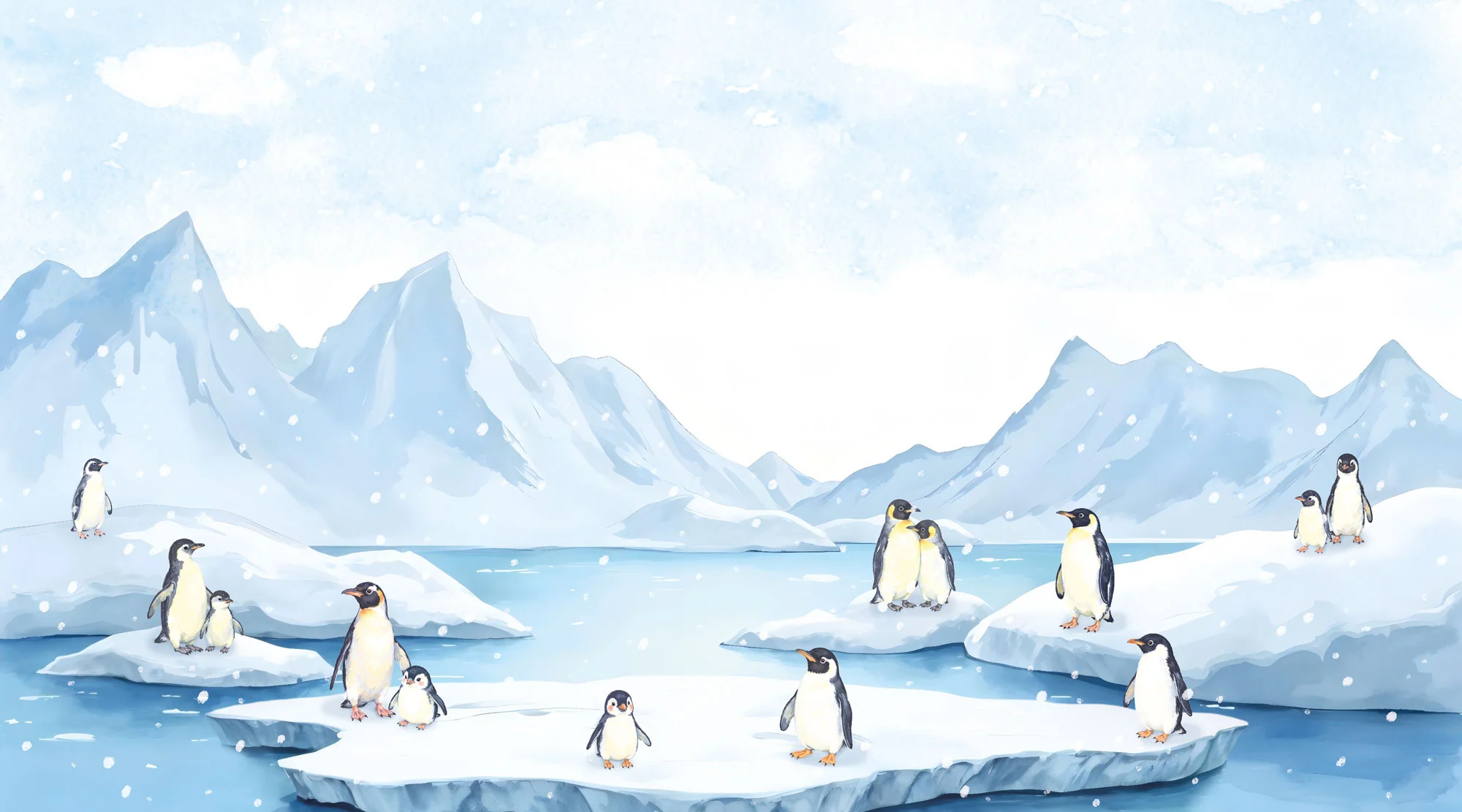 Kindertapete Pinguine Antarktis Schnee - Image 5