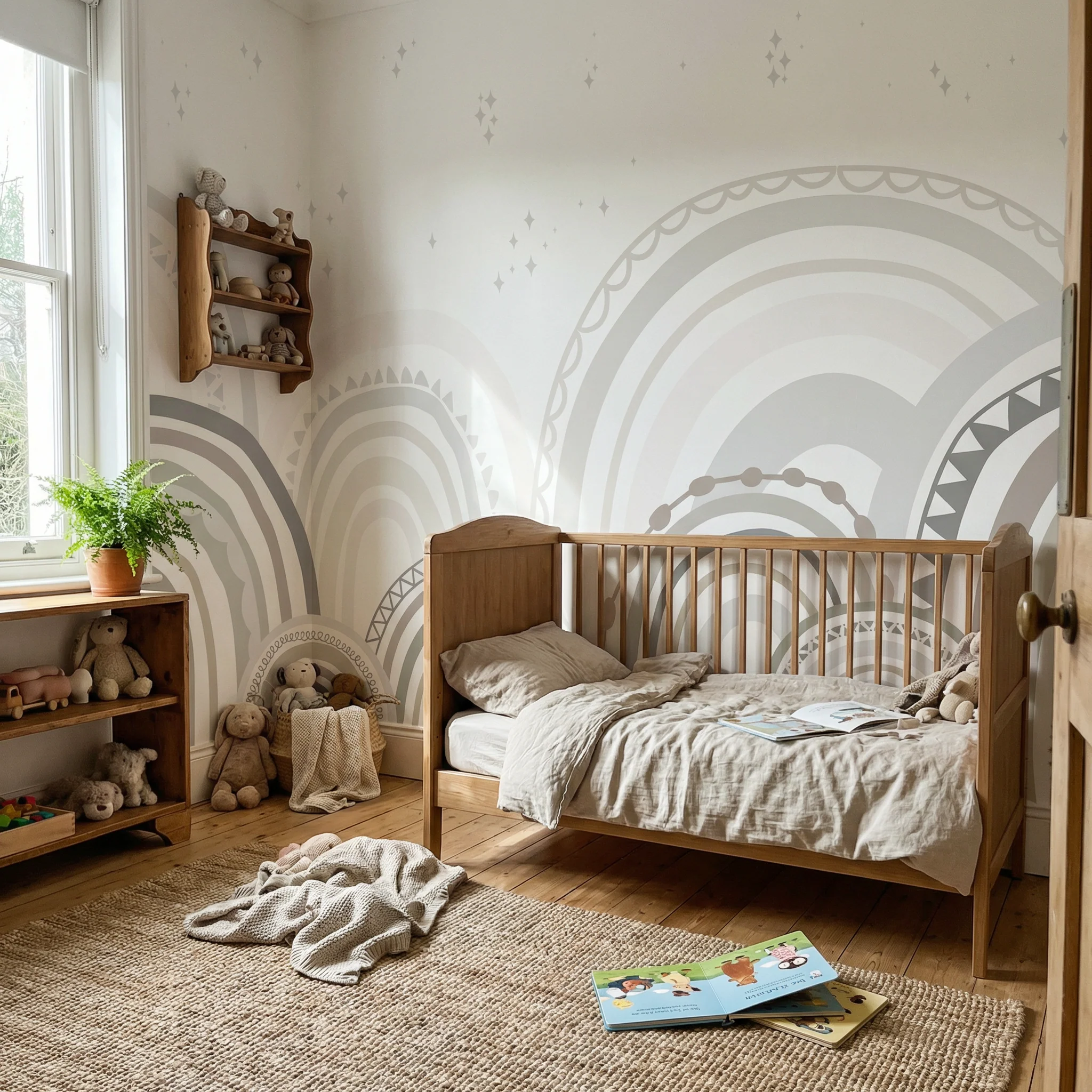Kinder­tapete Regen­bögen pastell - Image 3