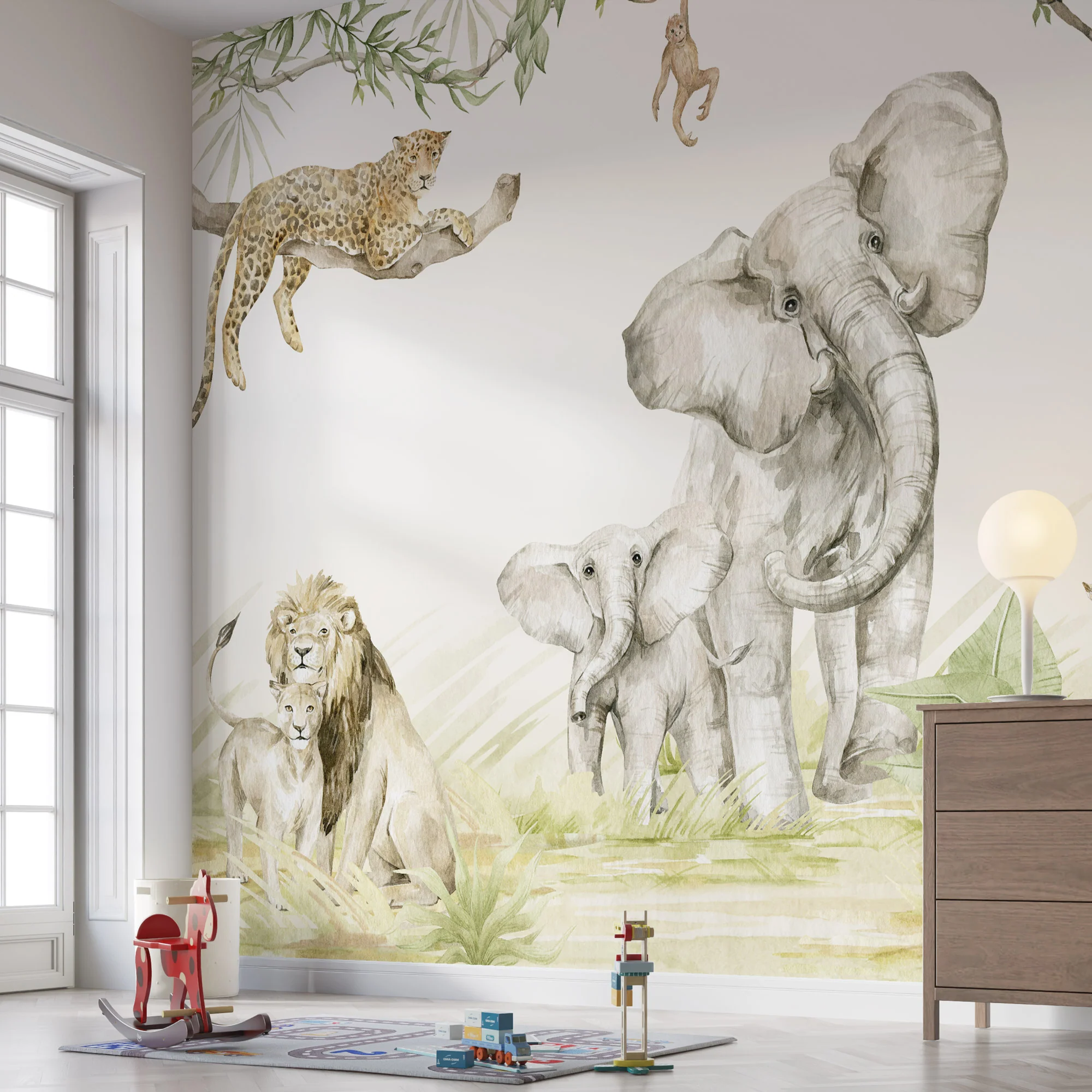 Kindertapete Sa­fa­ri A­qua­rell - Image 3