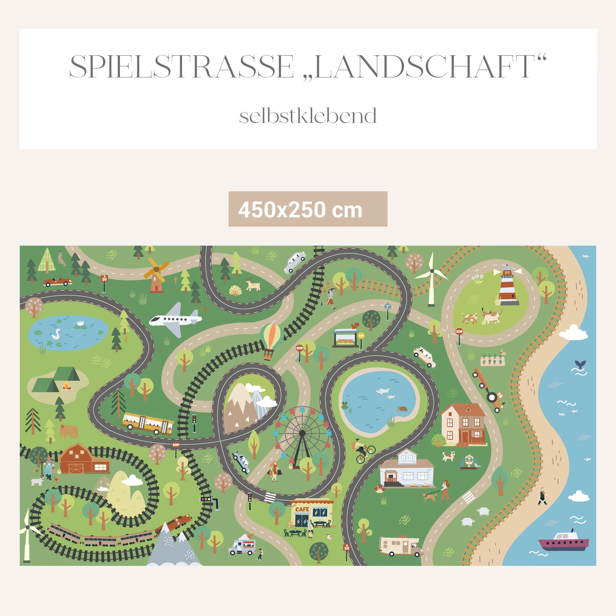 Kindertapete Spielstraße Landschaft - Image 10
