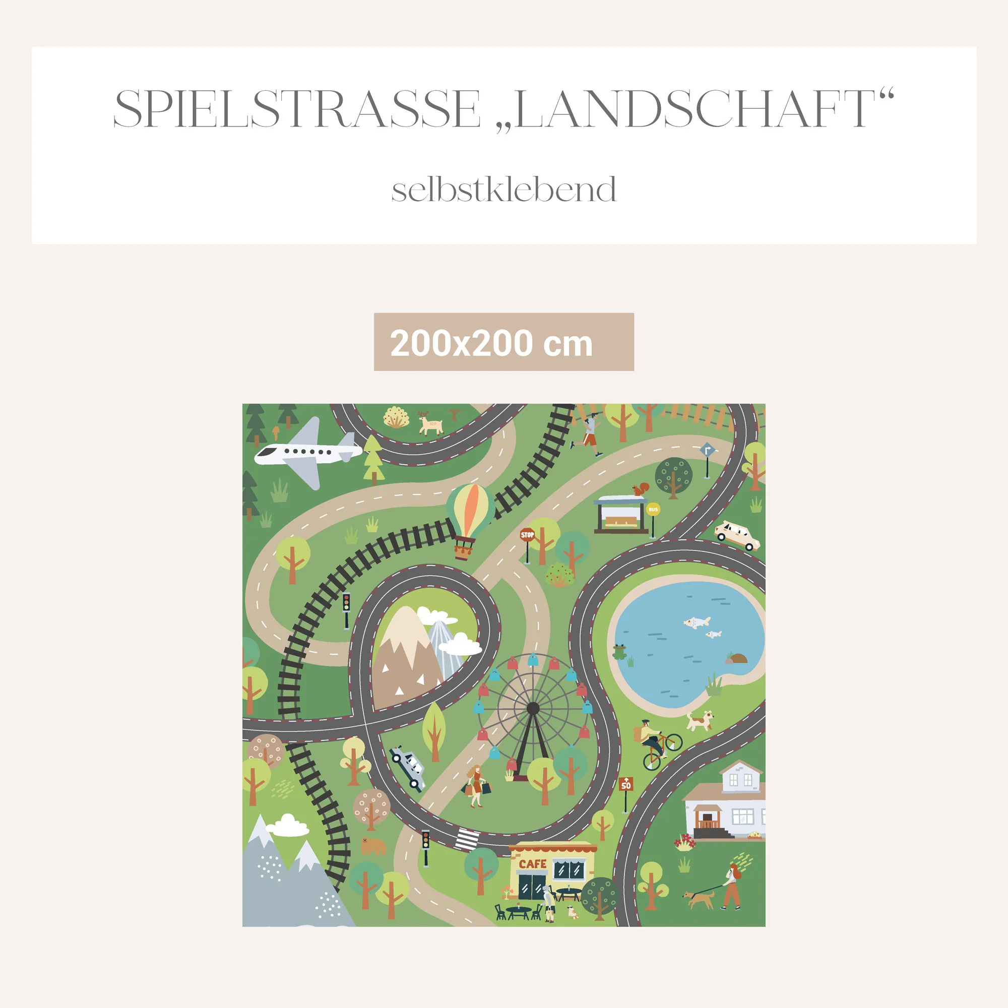 Kindertapete Spielstraße Landschaft - Image 6