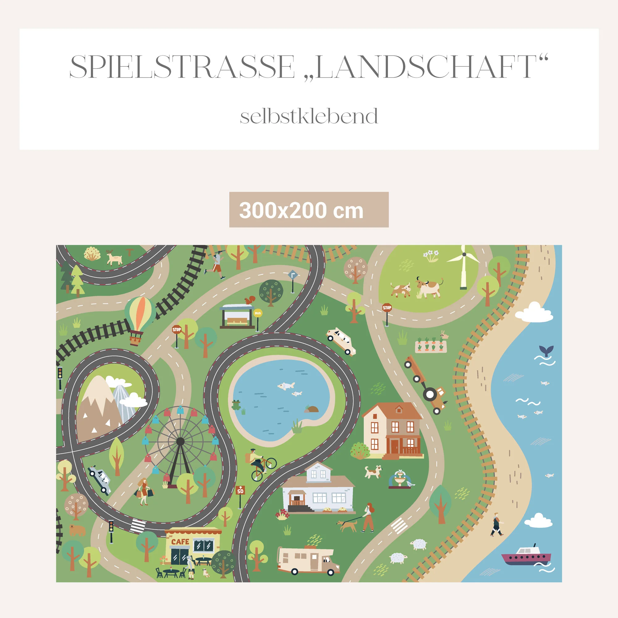 Kindertapete Spielstraße Landschaft - Image 7