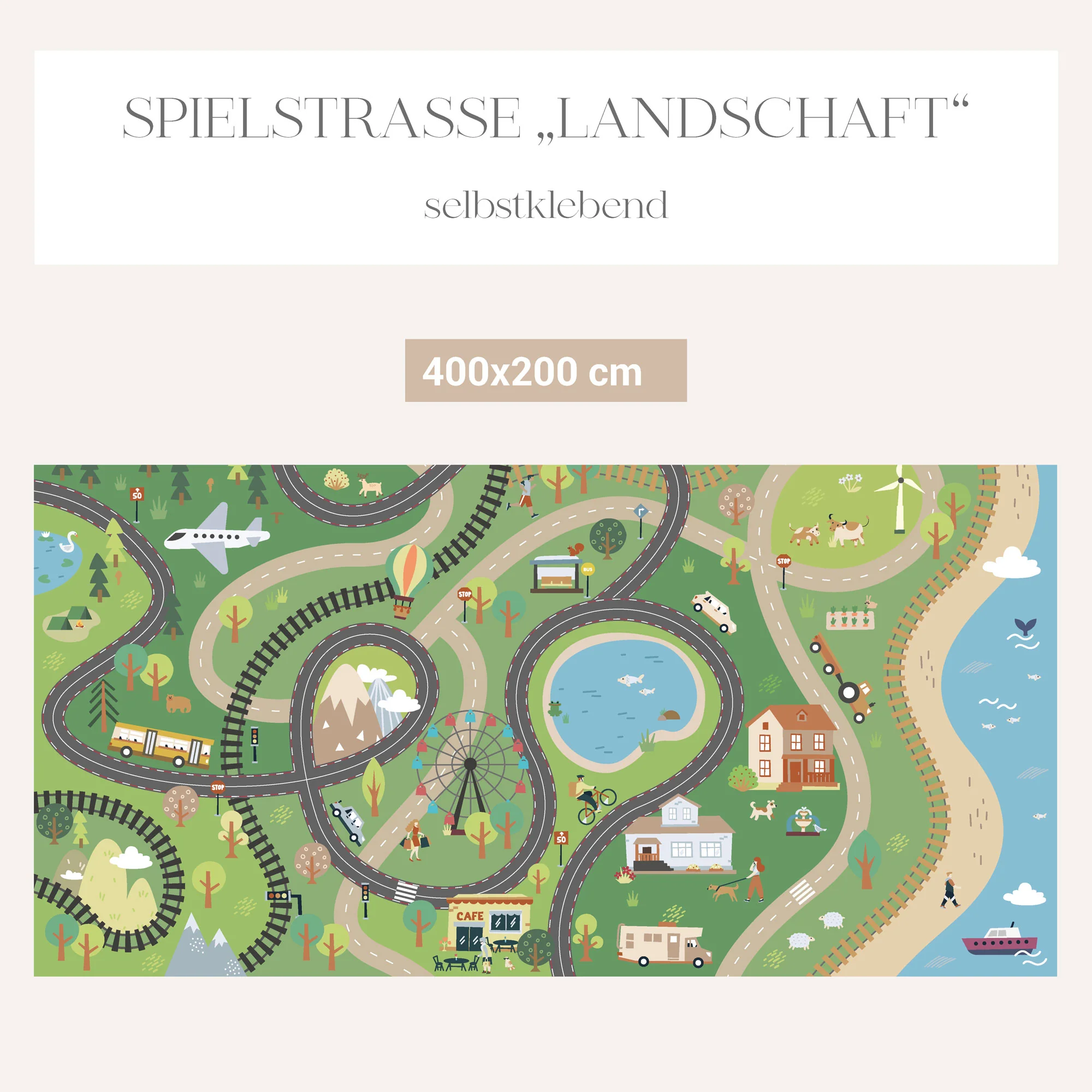 Kindertapete Spielstraße Landschaft - Image 8
