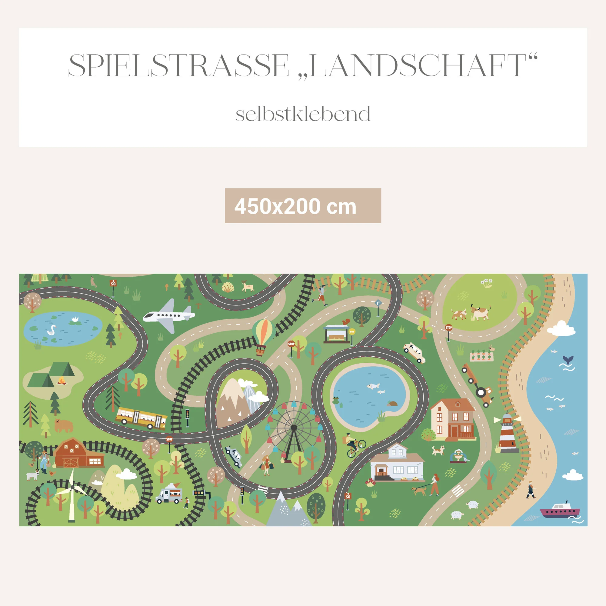 Kindertapete Spielstraße Landschaft - Image 9
