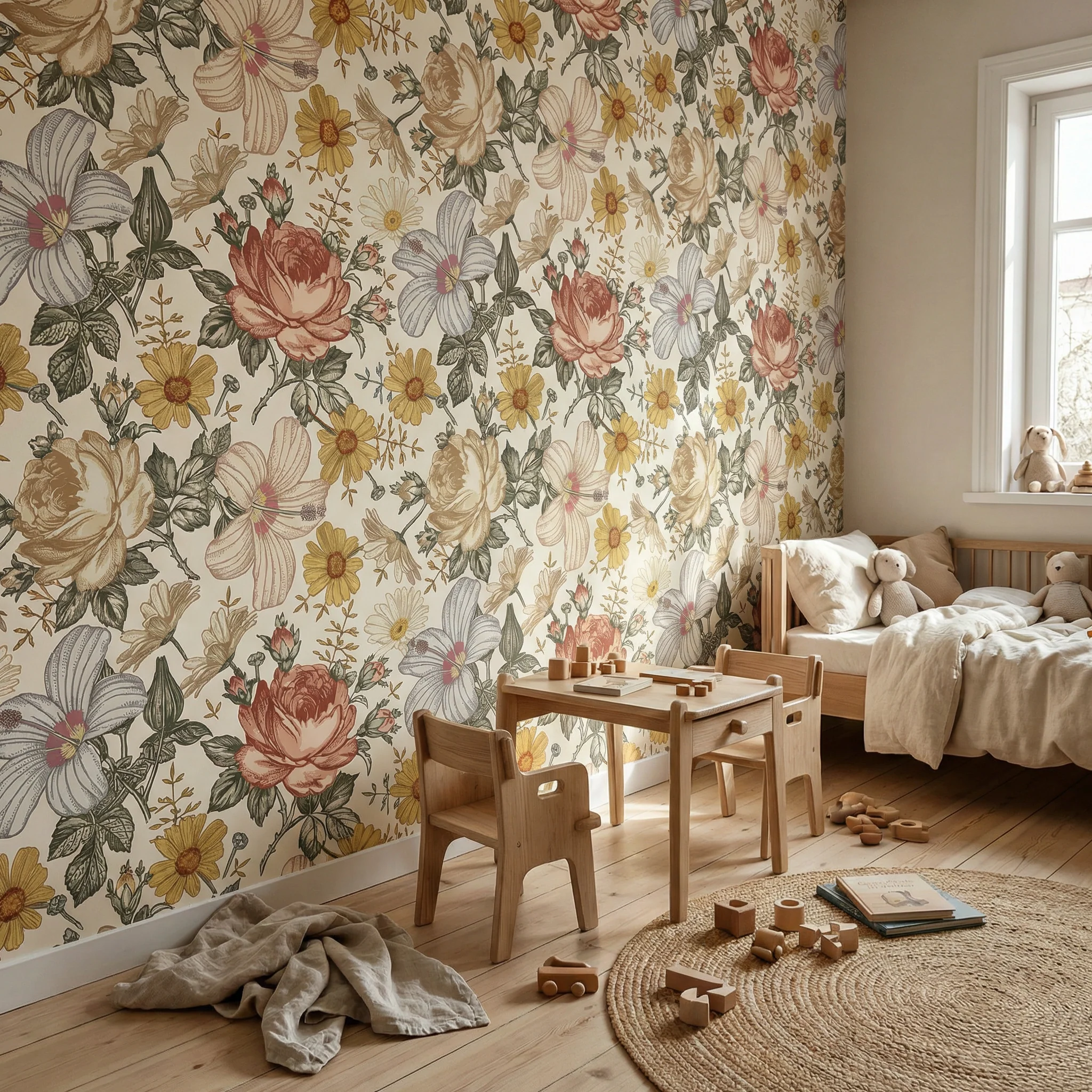 Kindertapete Vintage Blumen­wand - Image 3