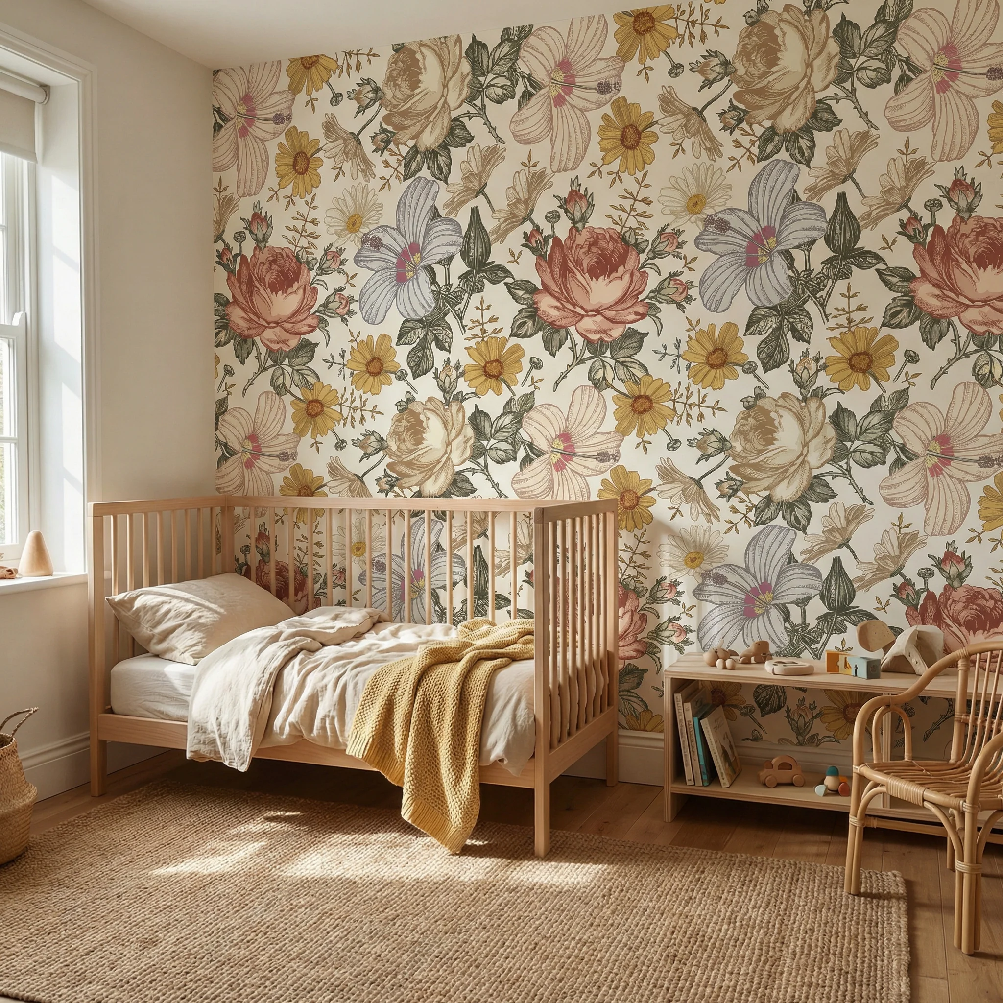 Kindertapete Vintage Blumen­wand - Image 4