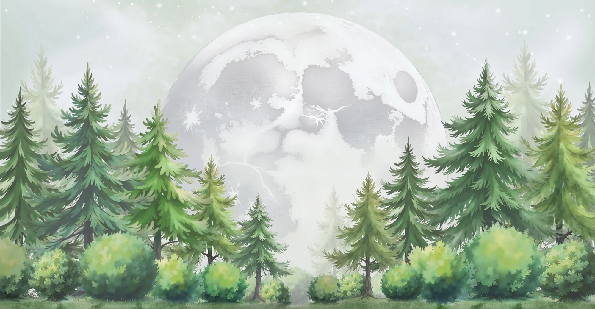 Kinder­tapete Wald mit Mond - Image 5