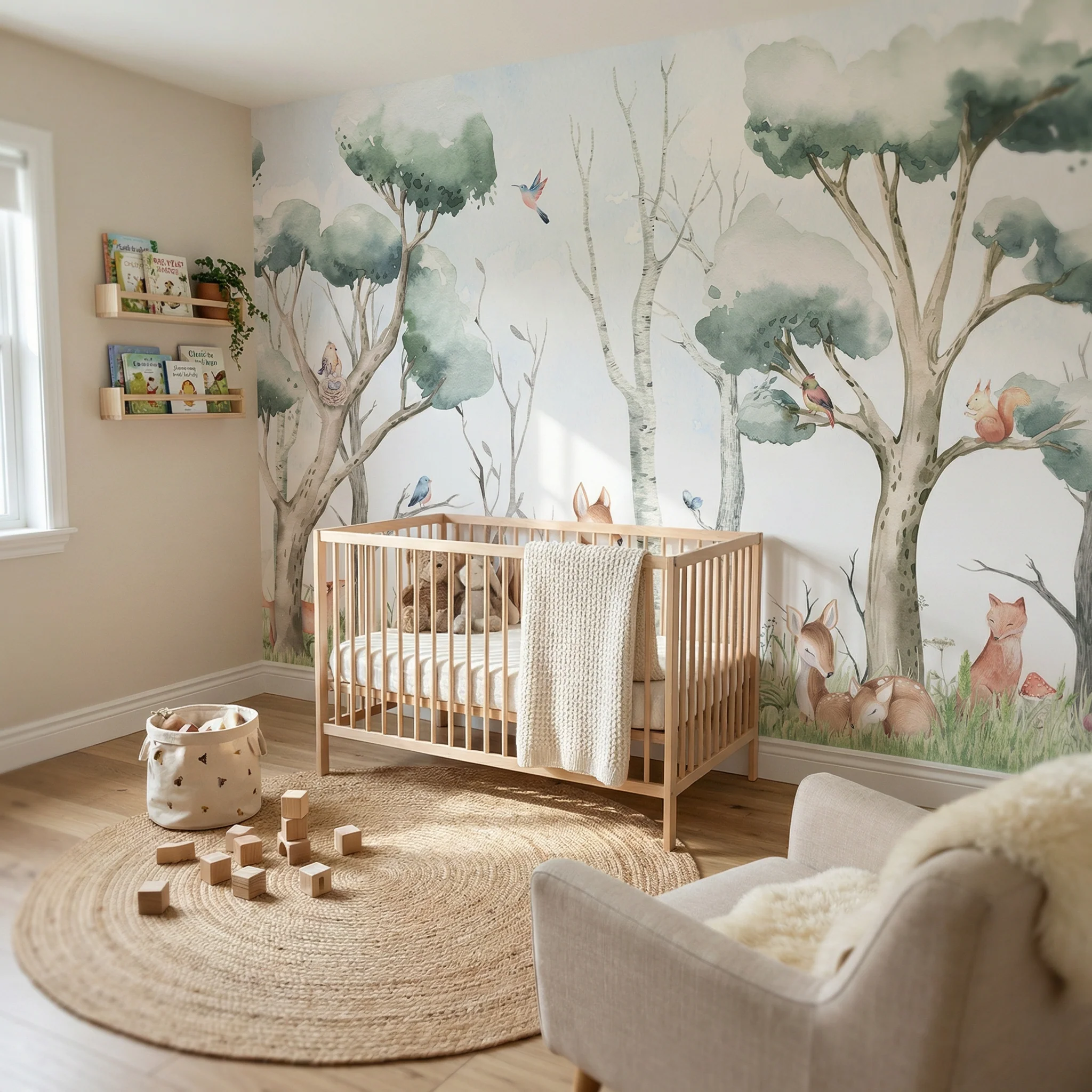 Kinder­tapete Wald­tiere Landschaft - Image 3
