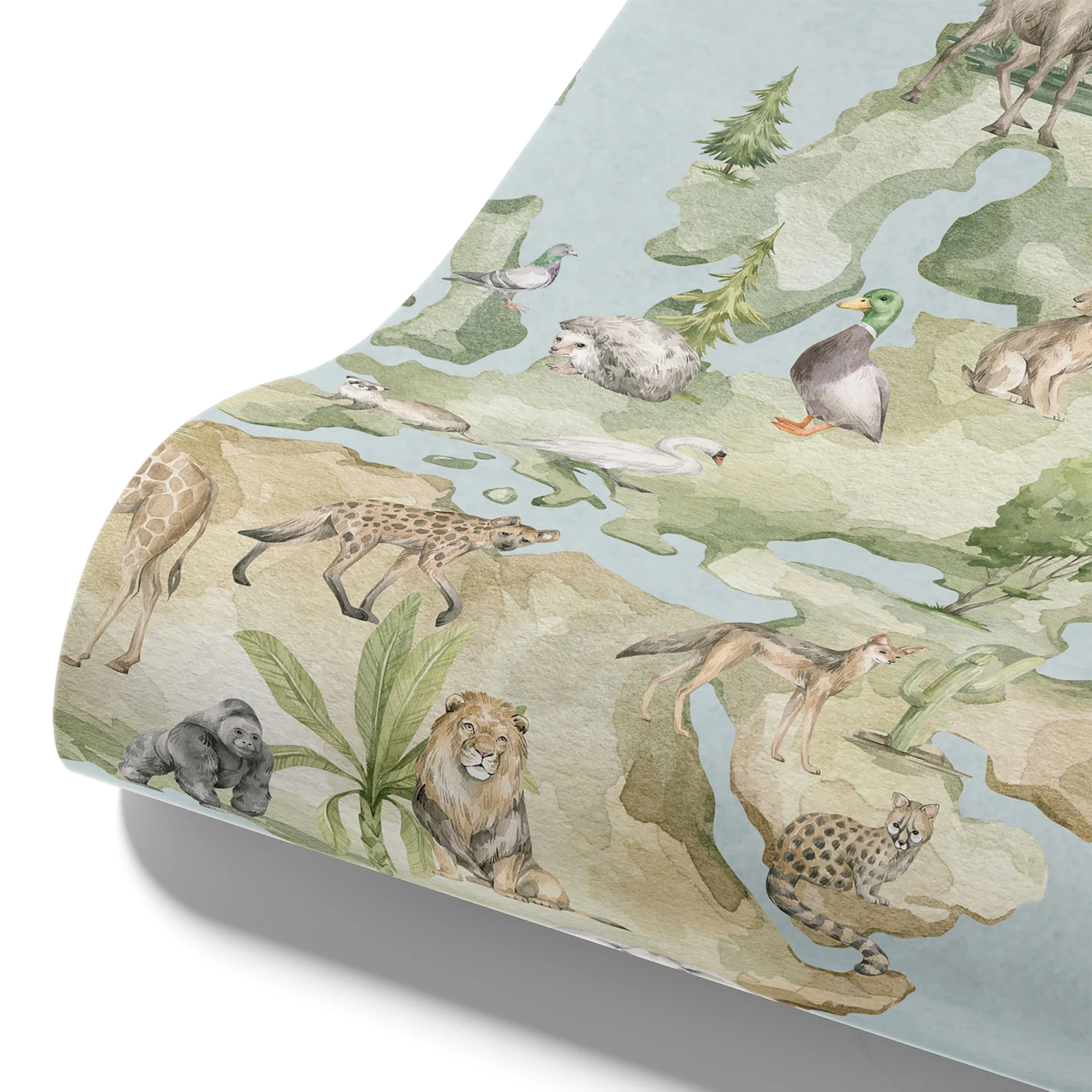 Kinder­tapete Welt­karte Aquarell - Image 5
