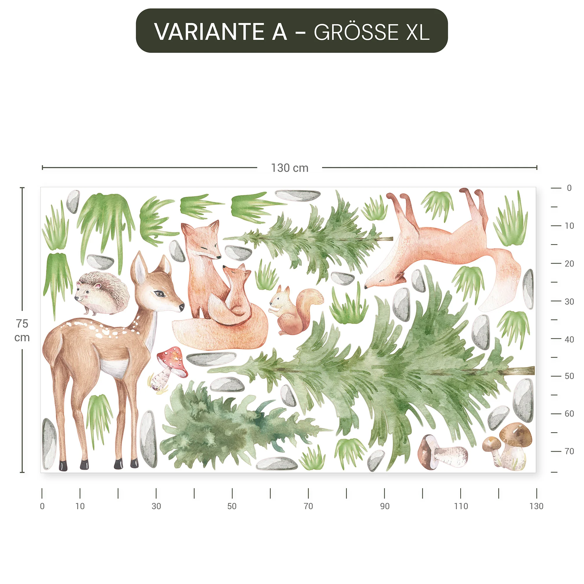 Kreativset Wald­tiere Land­schaft - Tape­te & 3 Stick­erbö­gen - Image 3