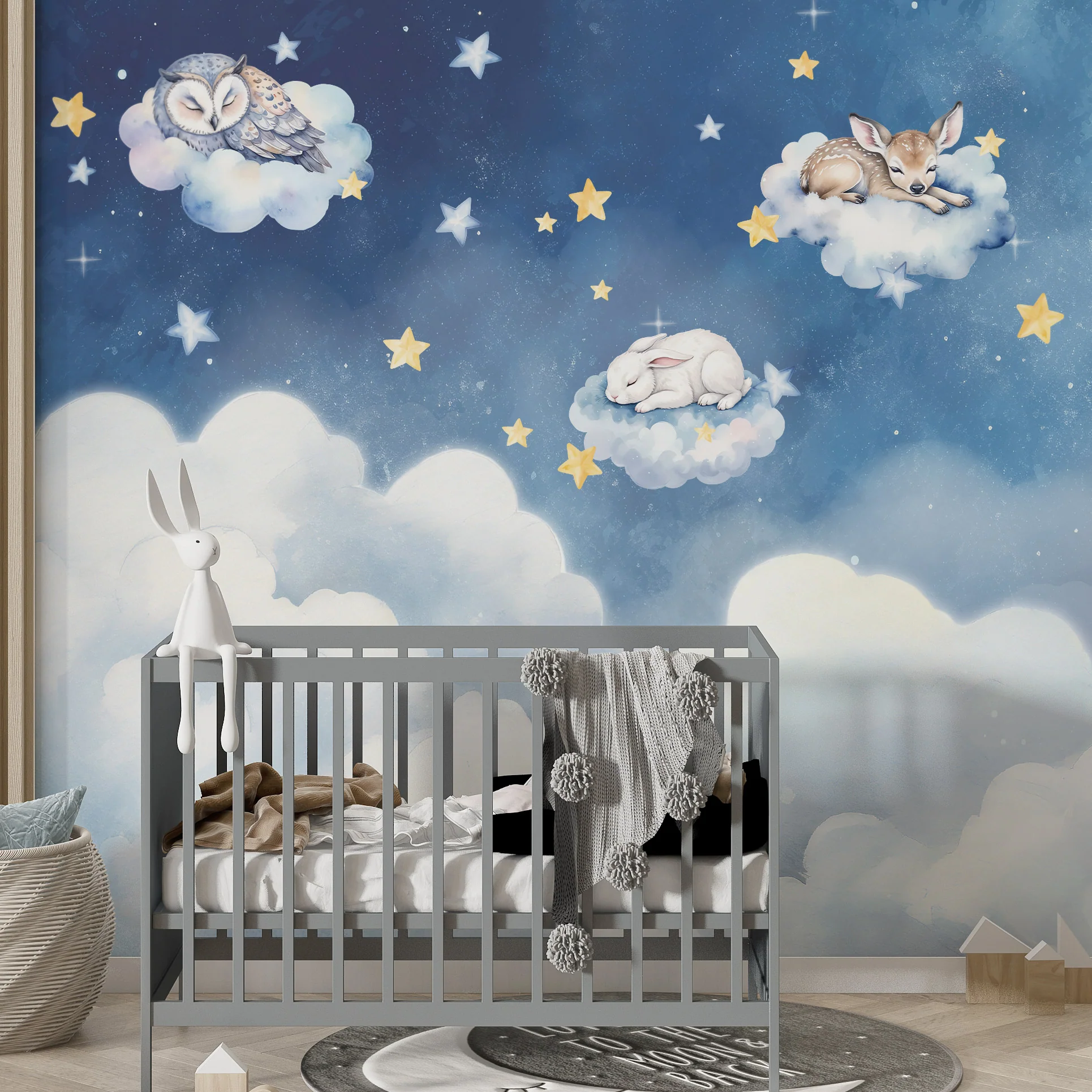 Kreativset Wolken­tieret - Tape­te & 3 Sticker­bögen - Image 3