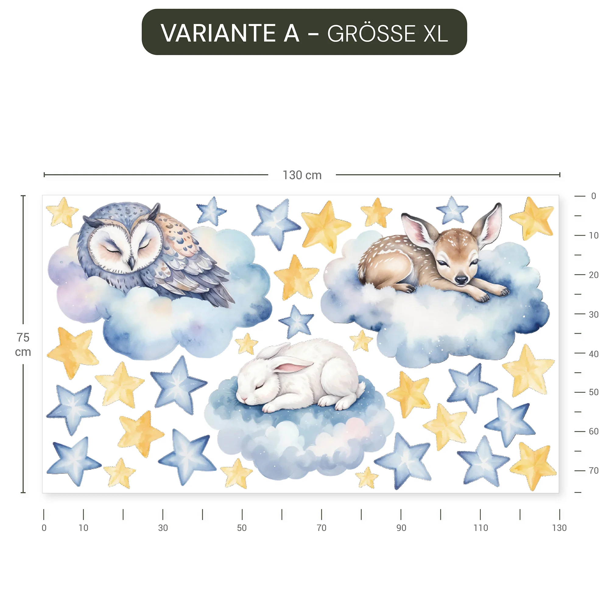 Kreativset Wolken­tieret - Tape­te & 3 Sticker­bögen - Image 4