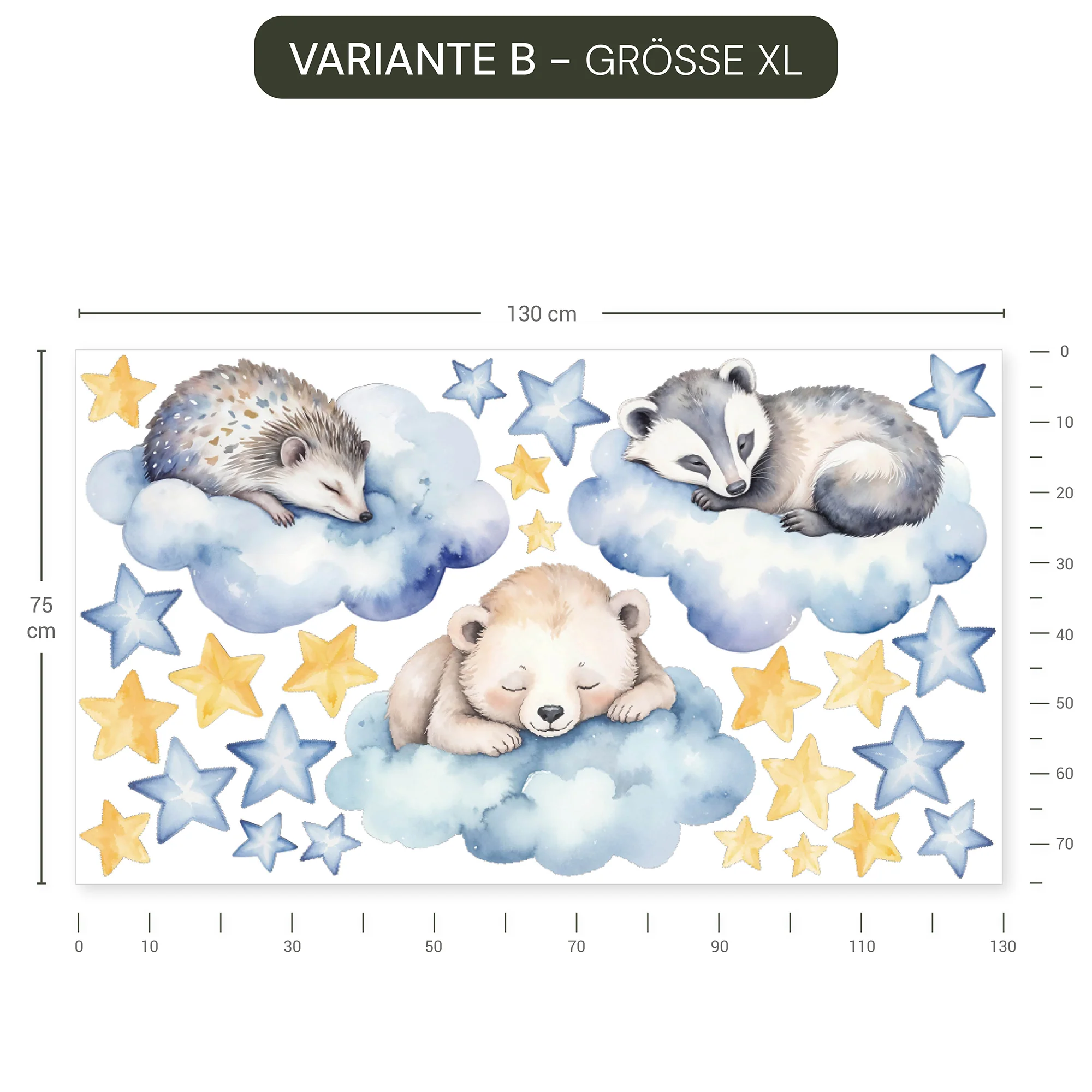 Kreativset Wolken­tieret - Tape­te & 3 Sticker­bögen - Image 5
