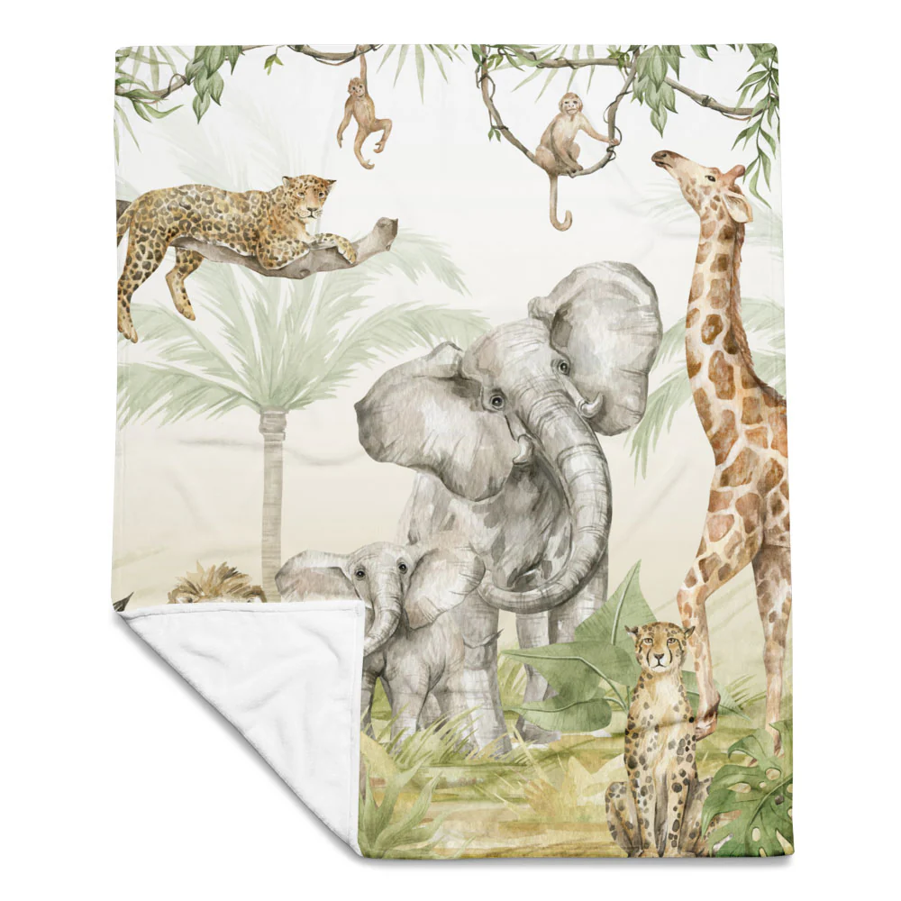 Kuscheldecke Safari Aquarell - Image 5
