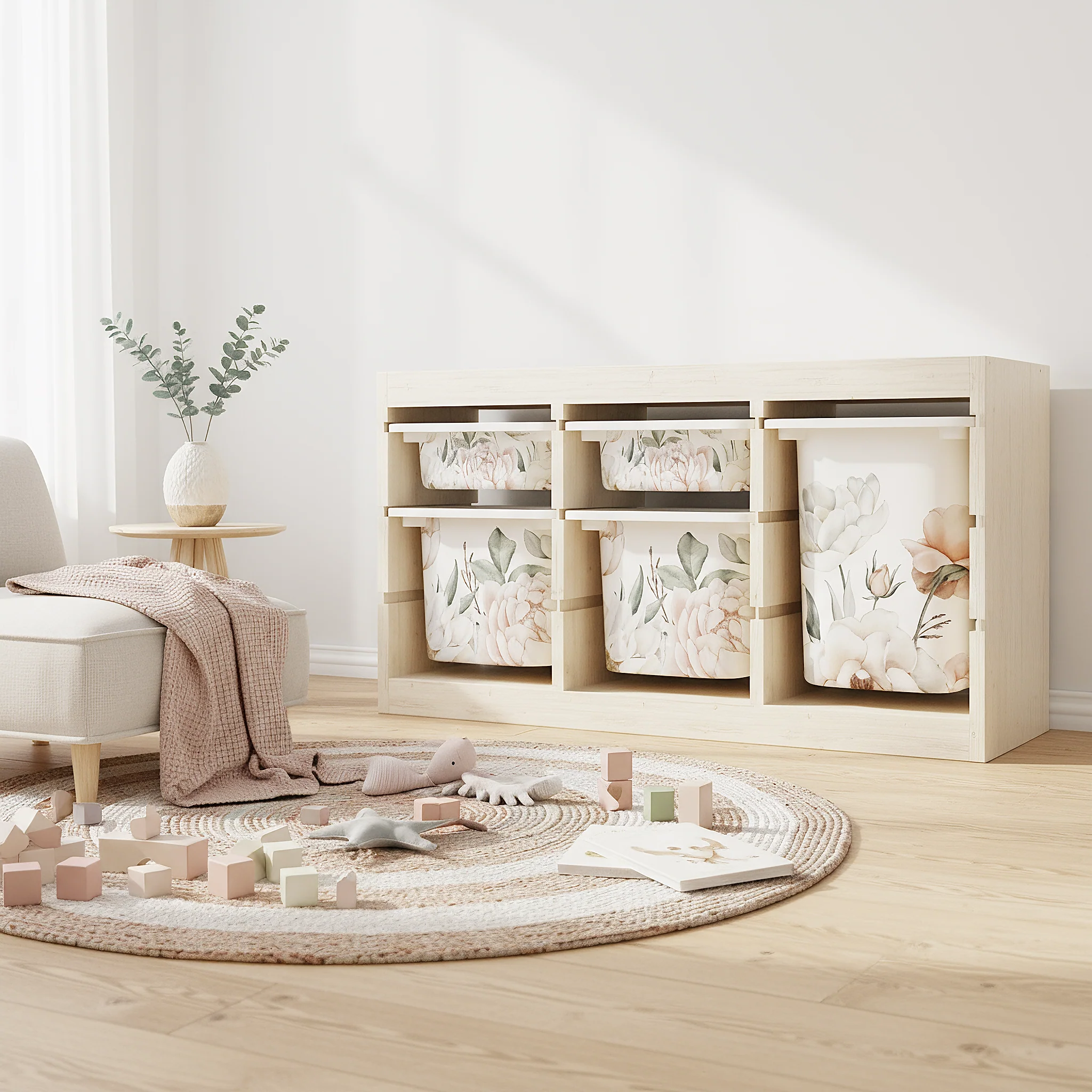 Möbelfolie für IKEA Trofast - Blush Bloom - Image 3