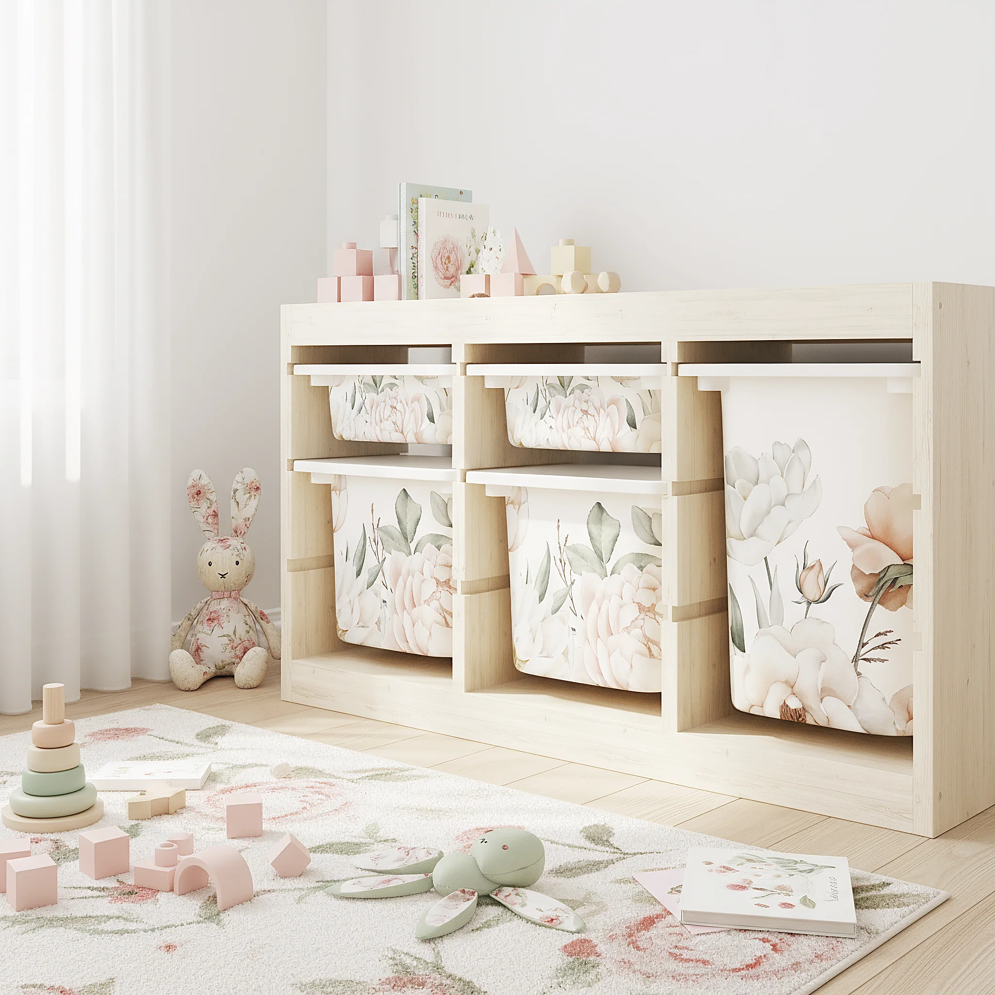 Möbelfolie für IKEA Trofast - Blush Bloom - Image 4