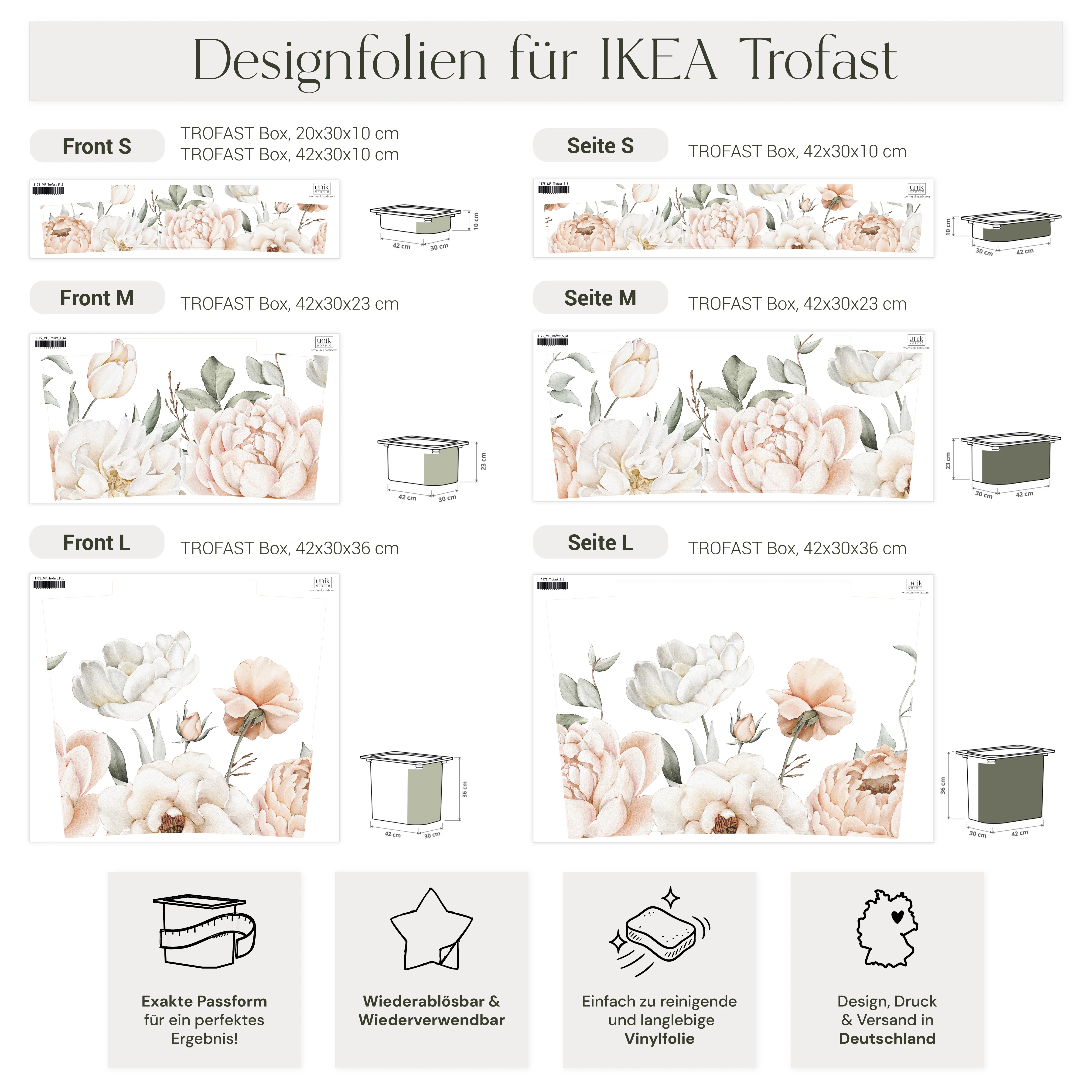 Möbelfolie für IKEA Trofast - Blush Bloom - Image 6