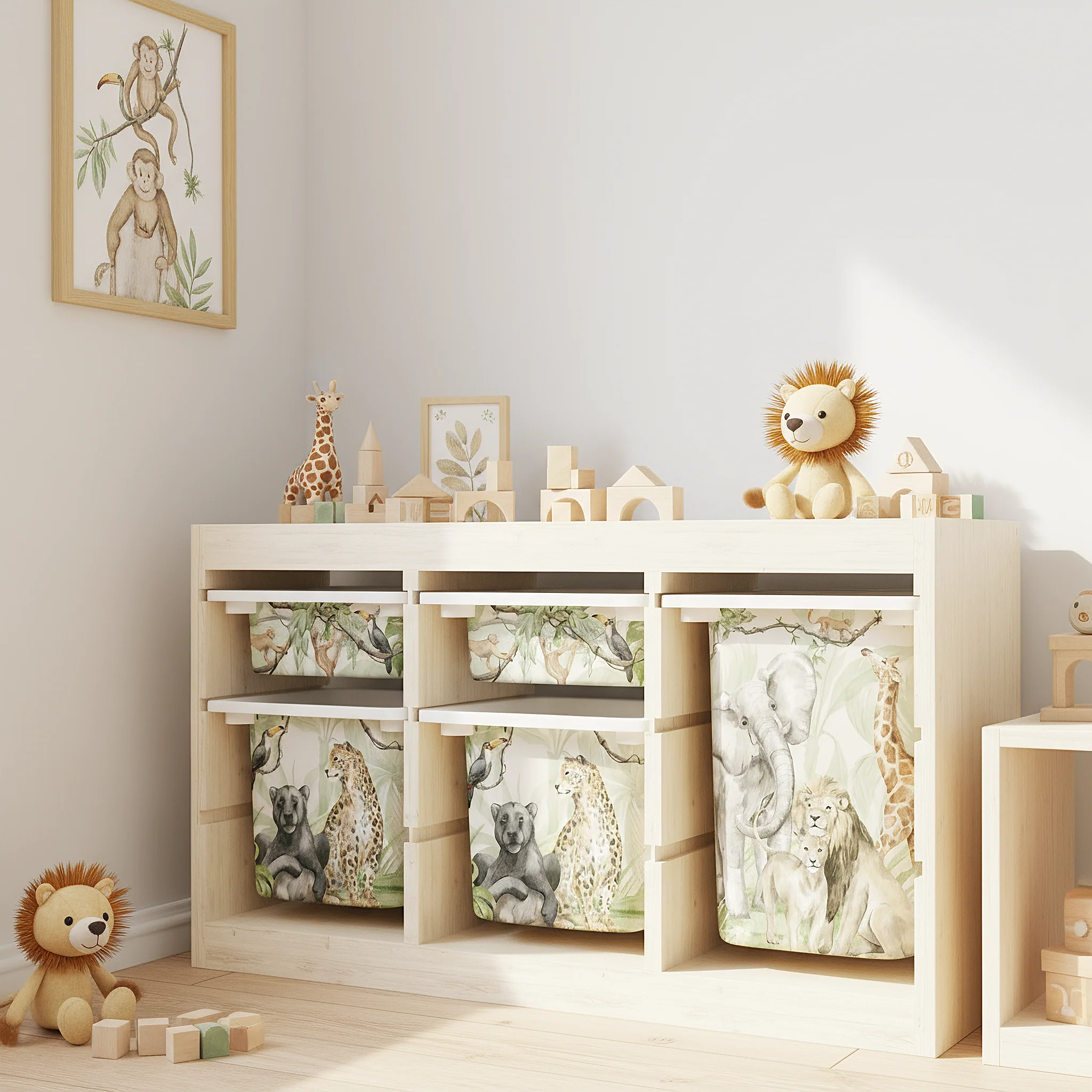 Möbelfolie für IKEA Trofast - Safari Aquarell - Image 4