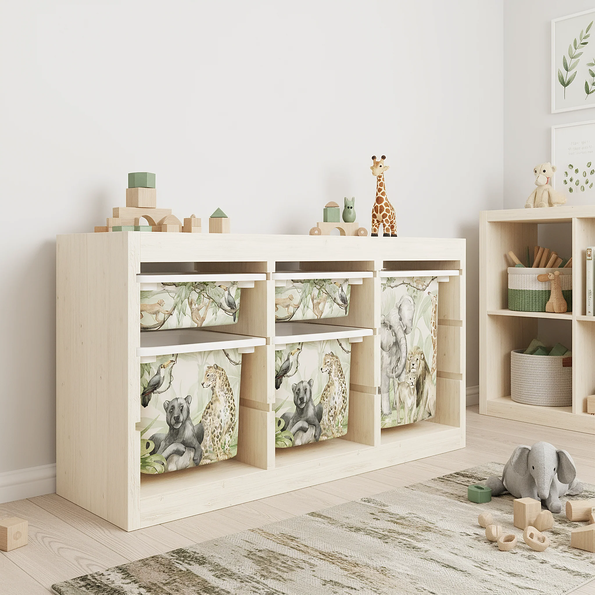 Möbelfolie für IKEA Trofast - Safari Aquarell - Image 5