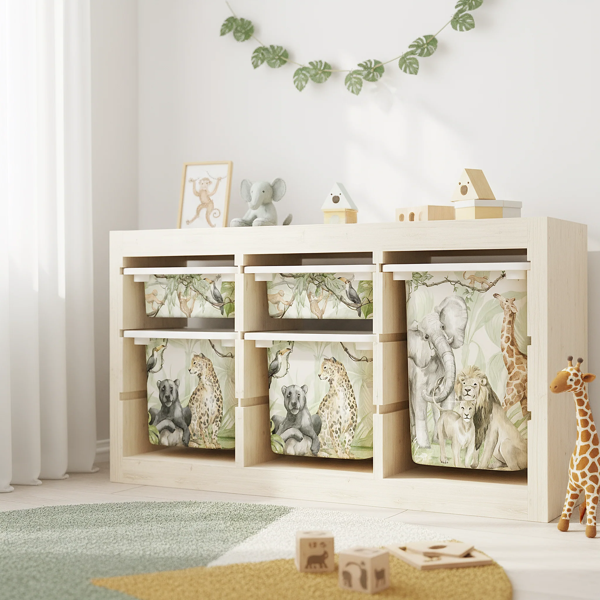 Möbelfolie für IKEA Trofast - Safari Aquarell - Image 6
