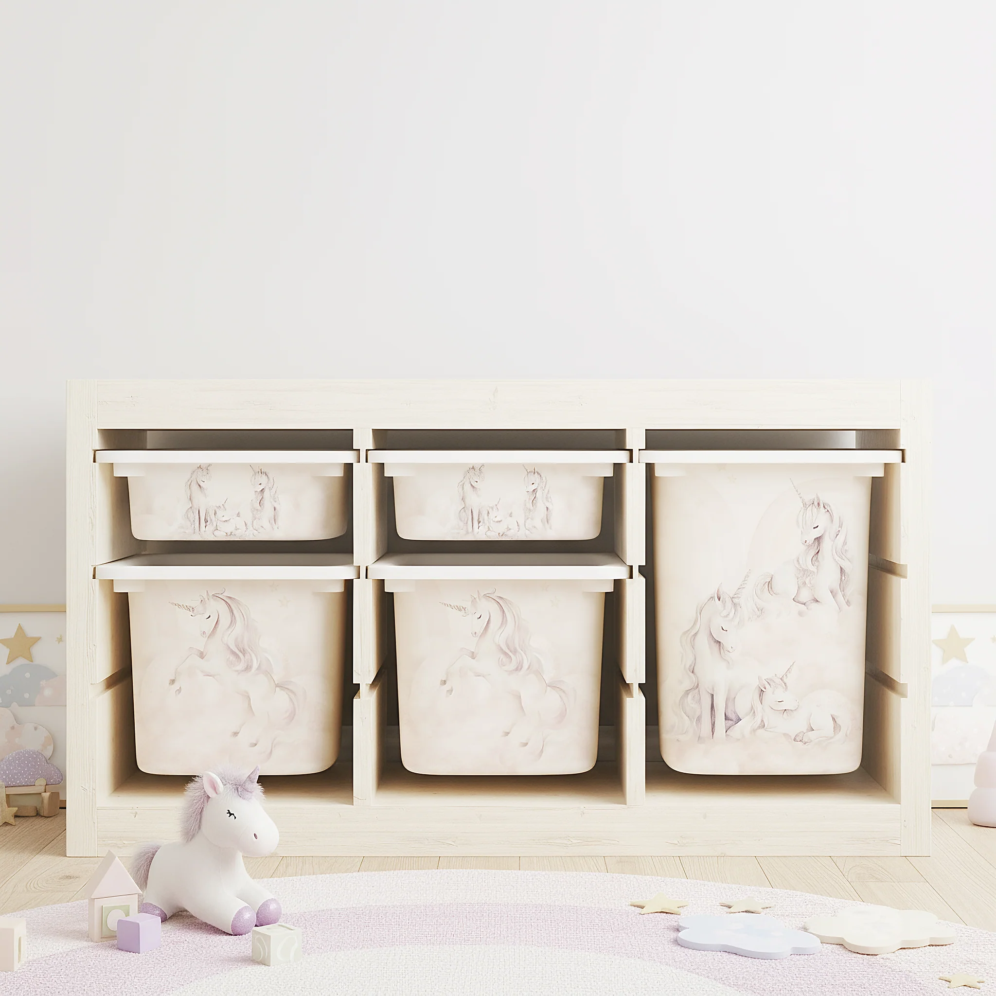 Möbelfolie für IKEA Trofast - Traumhafte Einhornwelt - Image 4