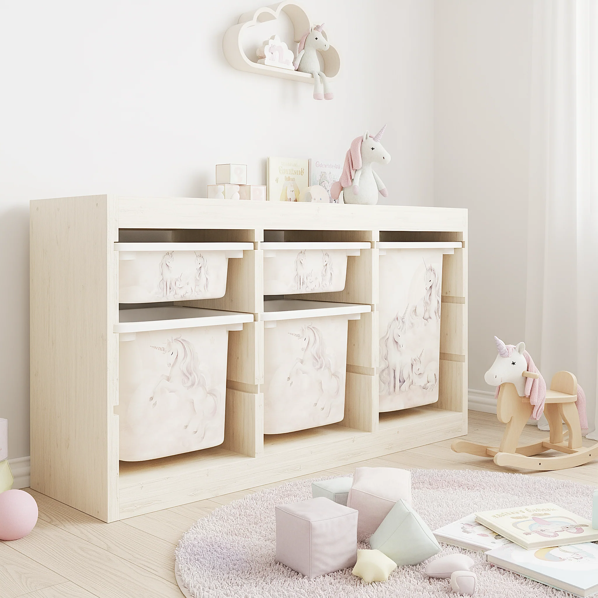 Möbelfolie für IKEA Trofast - Traumhafte Einhornwelt - Image 5