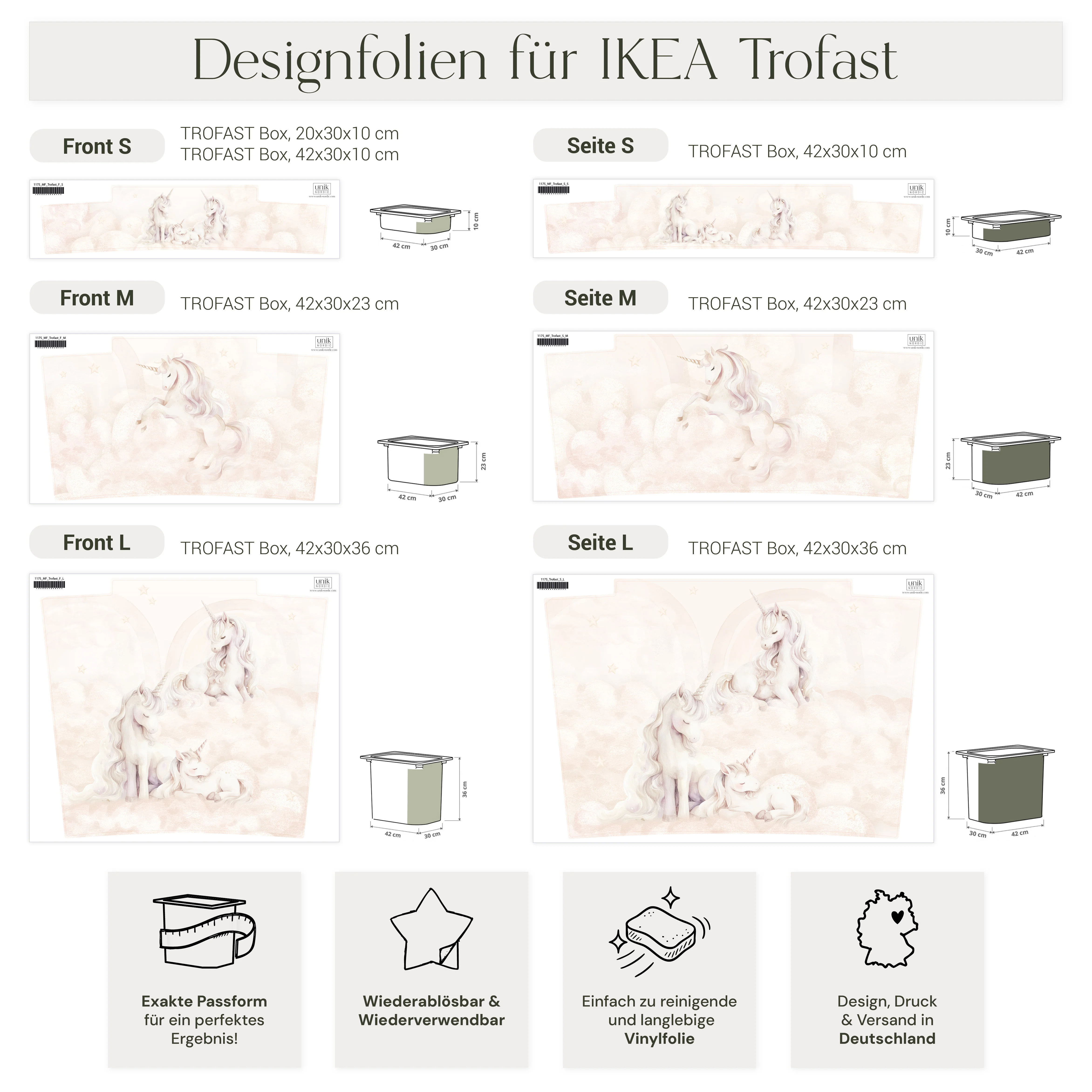 Möbelfolie für IKEA Trofast - Traumhafte Einhornwelt - Image 6