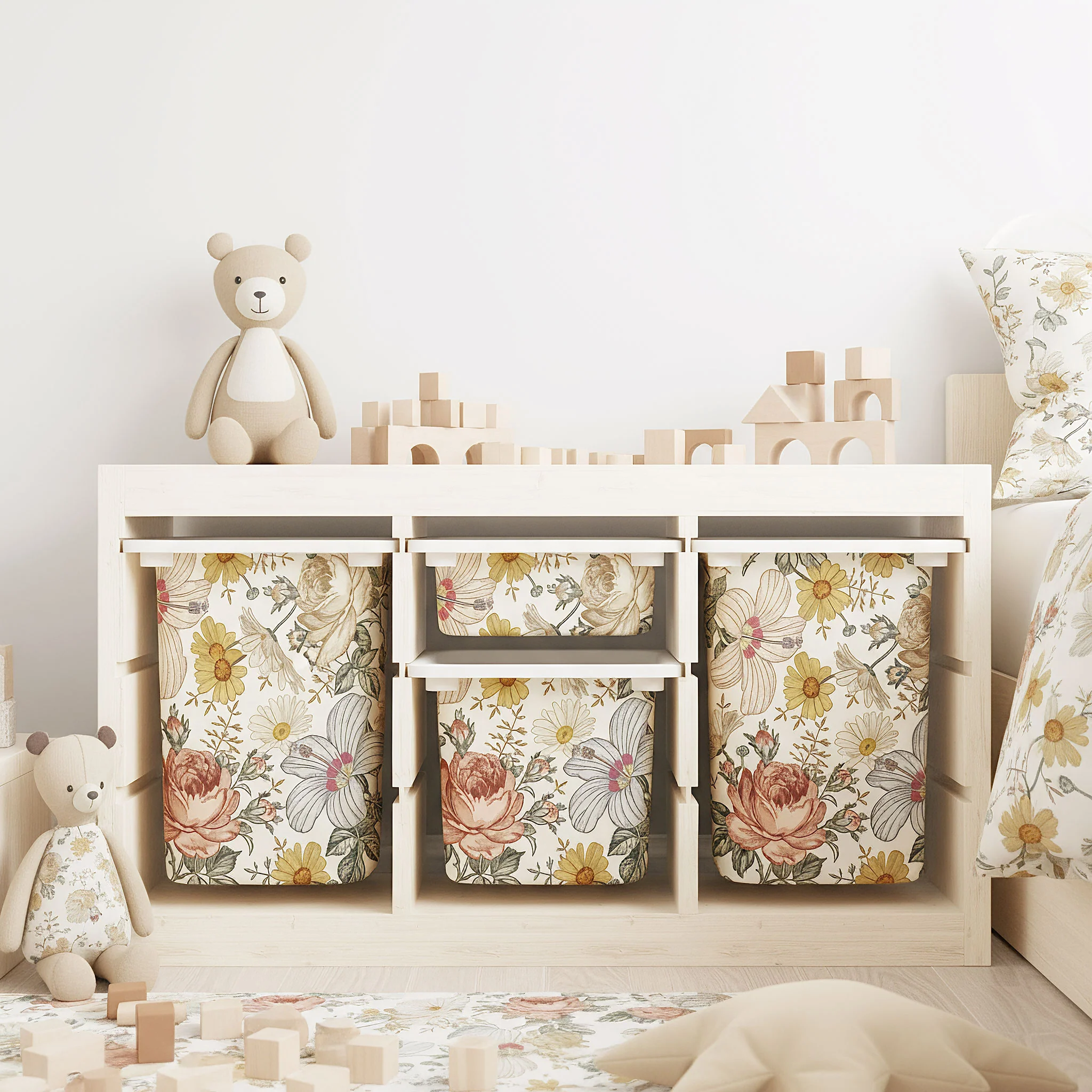 Möbelfolie für IKEA Trofast - Vintage Blumen - Image 3