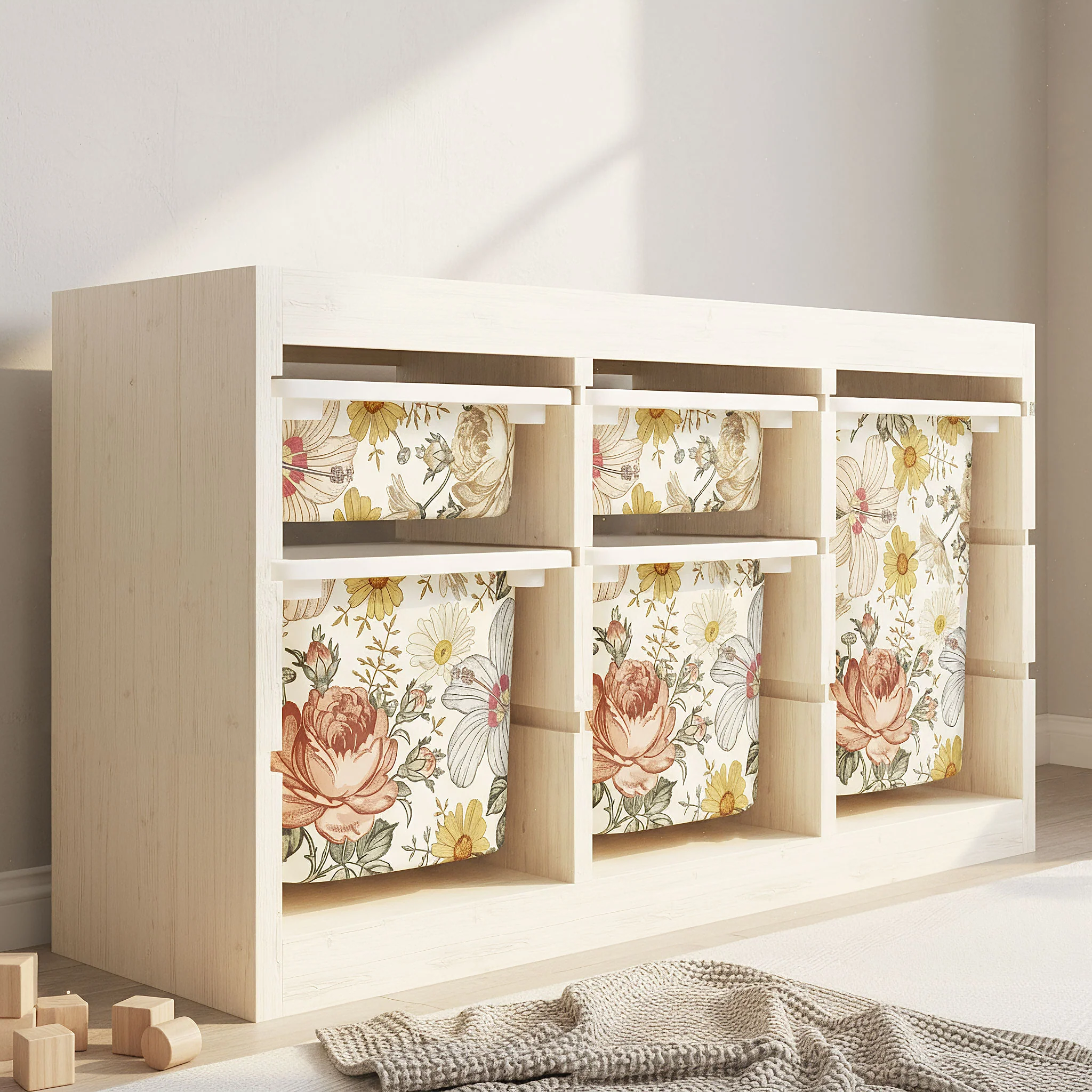 Möbelfolie für IKEA Trofast - Vintage Blumen - Image 4