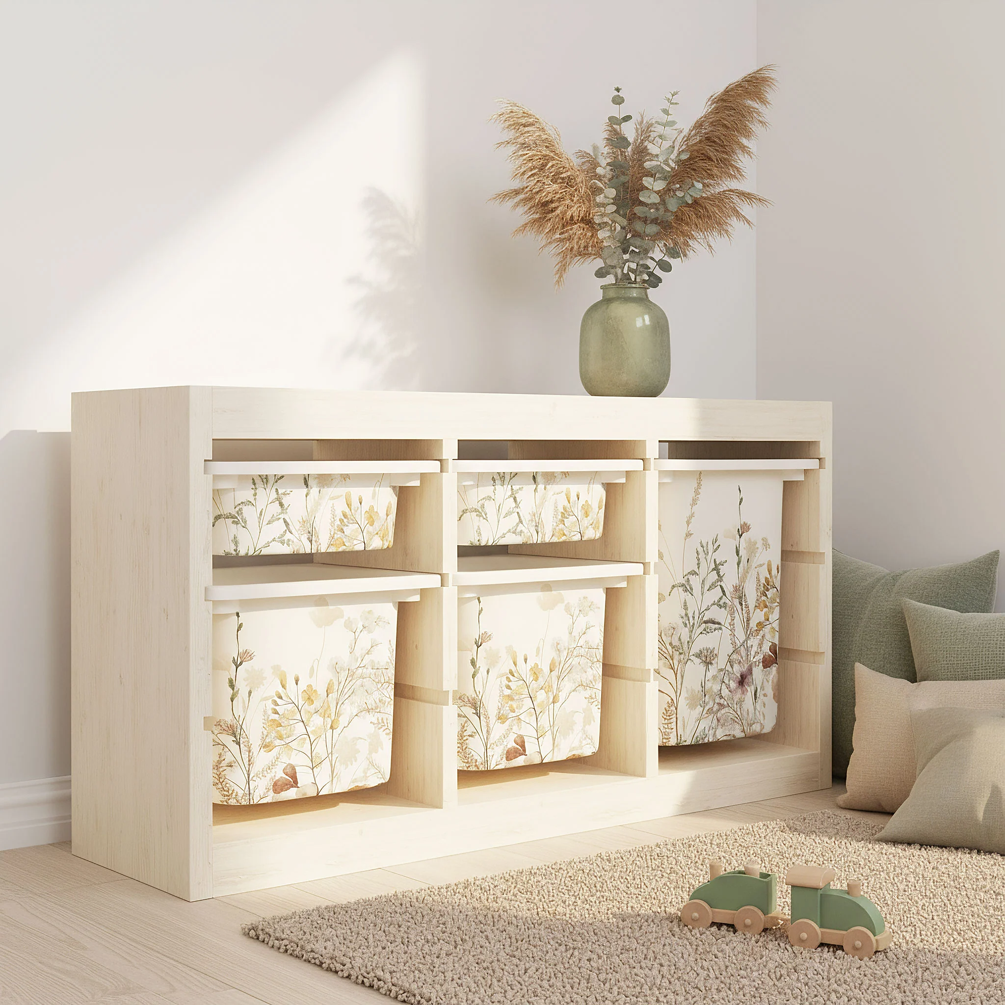Möbelfolie für IKEA Trofast - Vintage Flower Border - Image 3