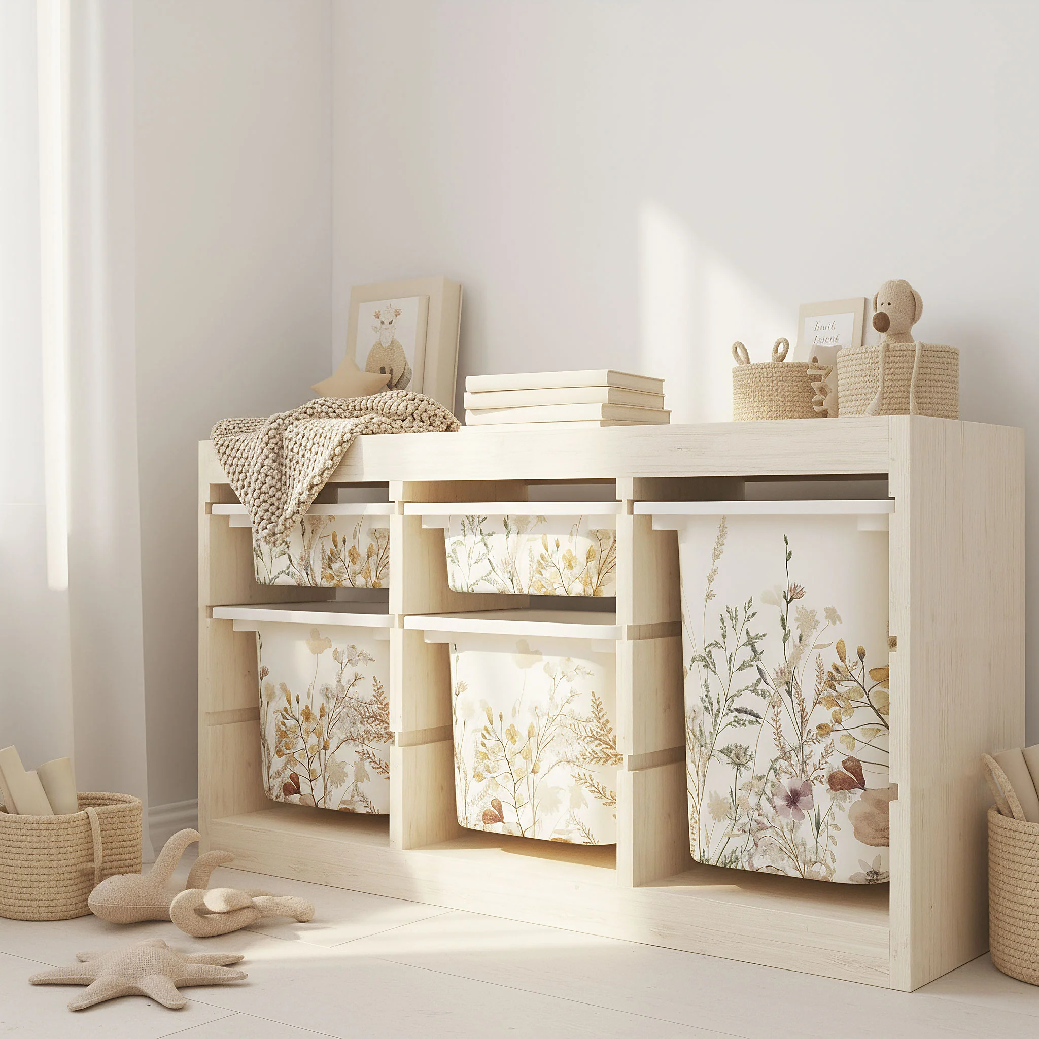 Möbelfolie für IKEA Trofast - Vintage Flower Border - Image 4