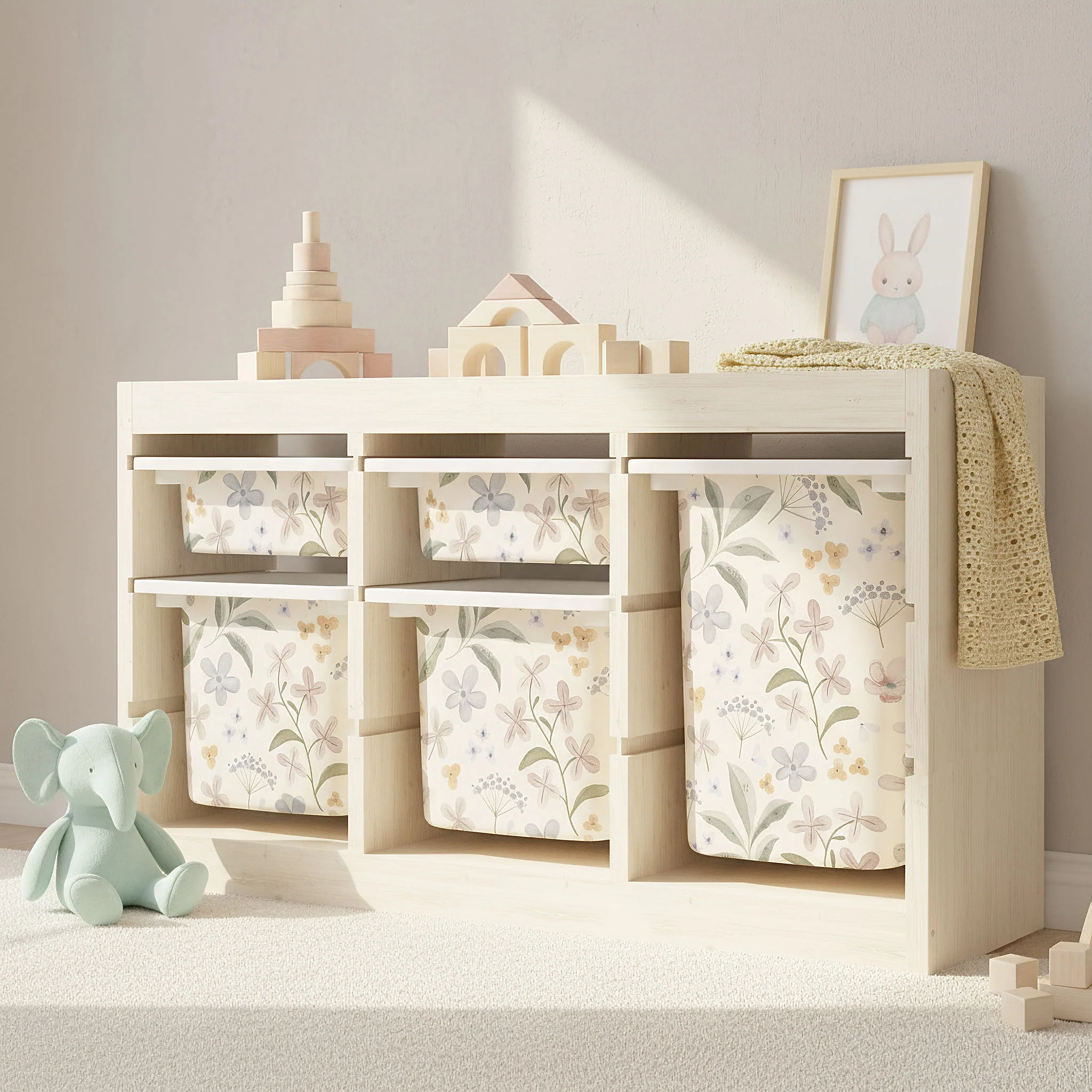 Möbelfolie für IKEA Trofast - Zarte Blütenwelt - Image 4