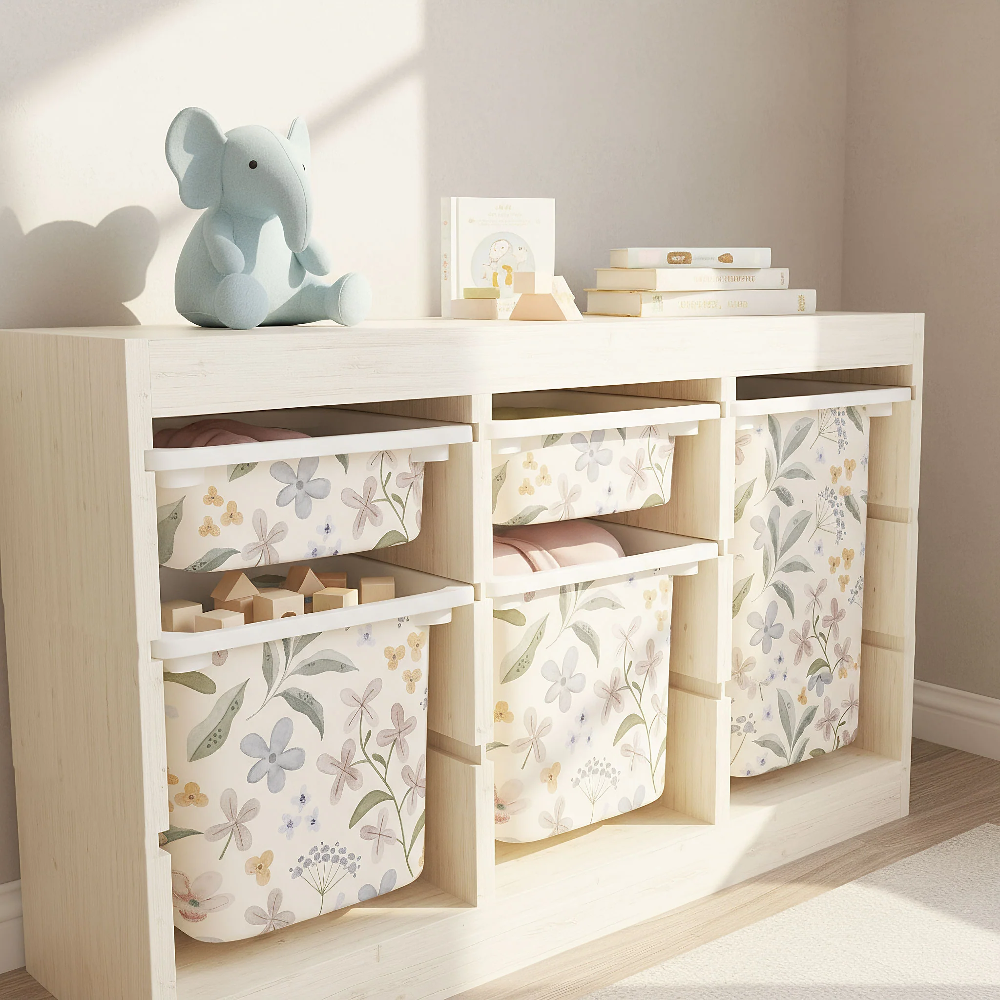 Möbelfolie für IKEA Trofast - Zarte Blütenwelt - Image 5