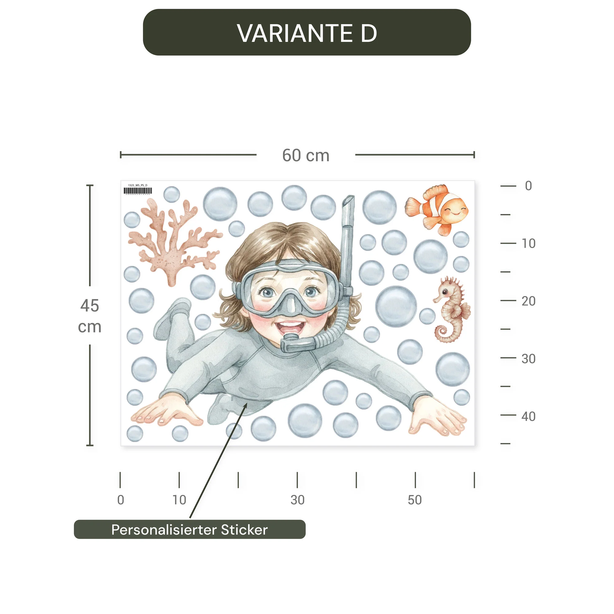 Personalisierte Wandsticker Ocean Friends - Image 10