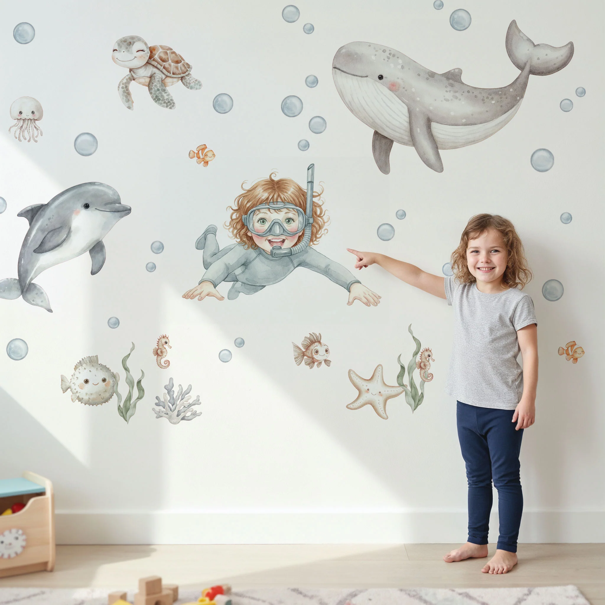 Personalisierte Wandsticker Ocean Friends - Image 3