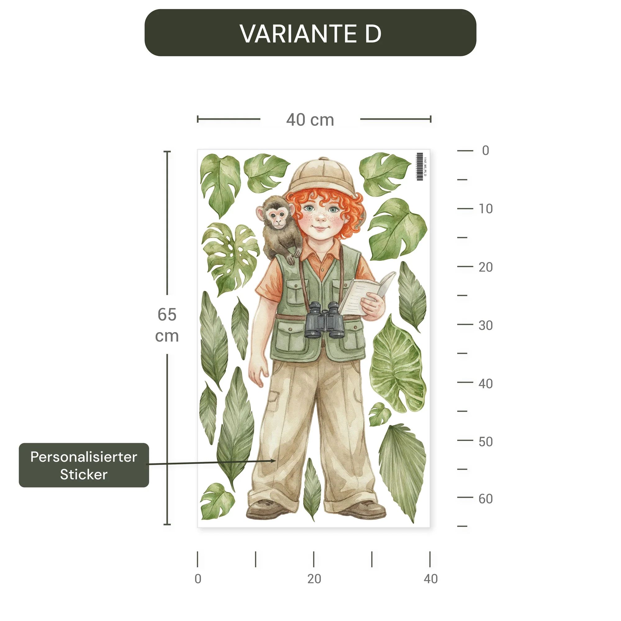 Personalisierte Wandsticker Safari Aquarell - Image 8