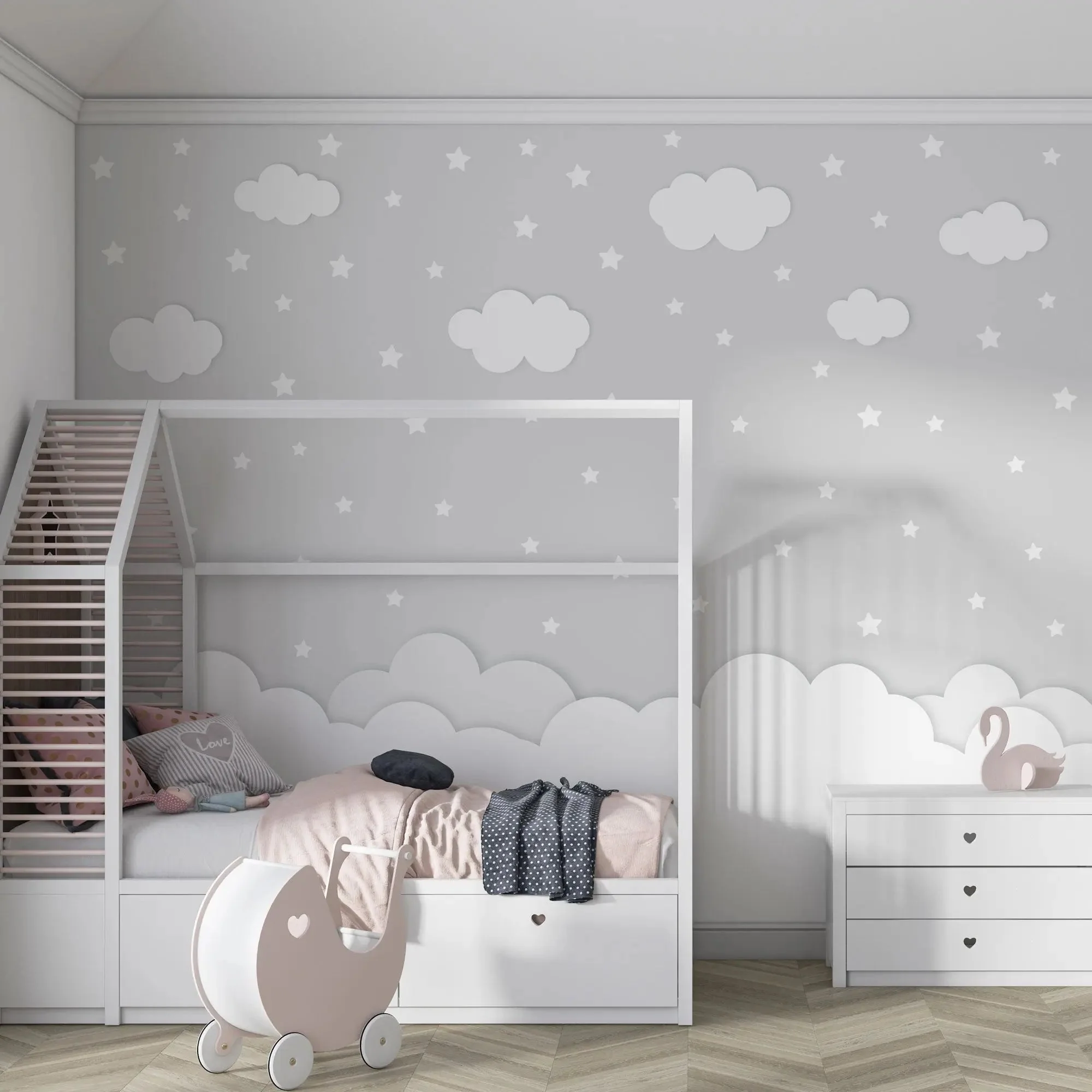 Kinder­tapete Wolken und Sterne - Image 4