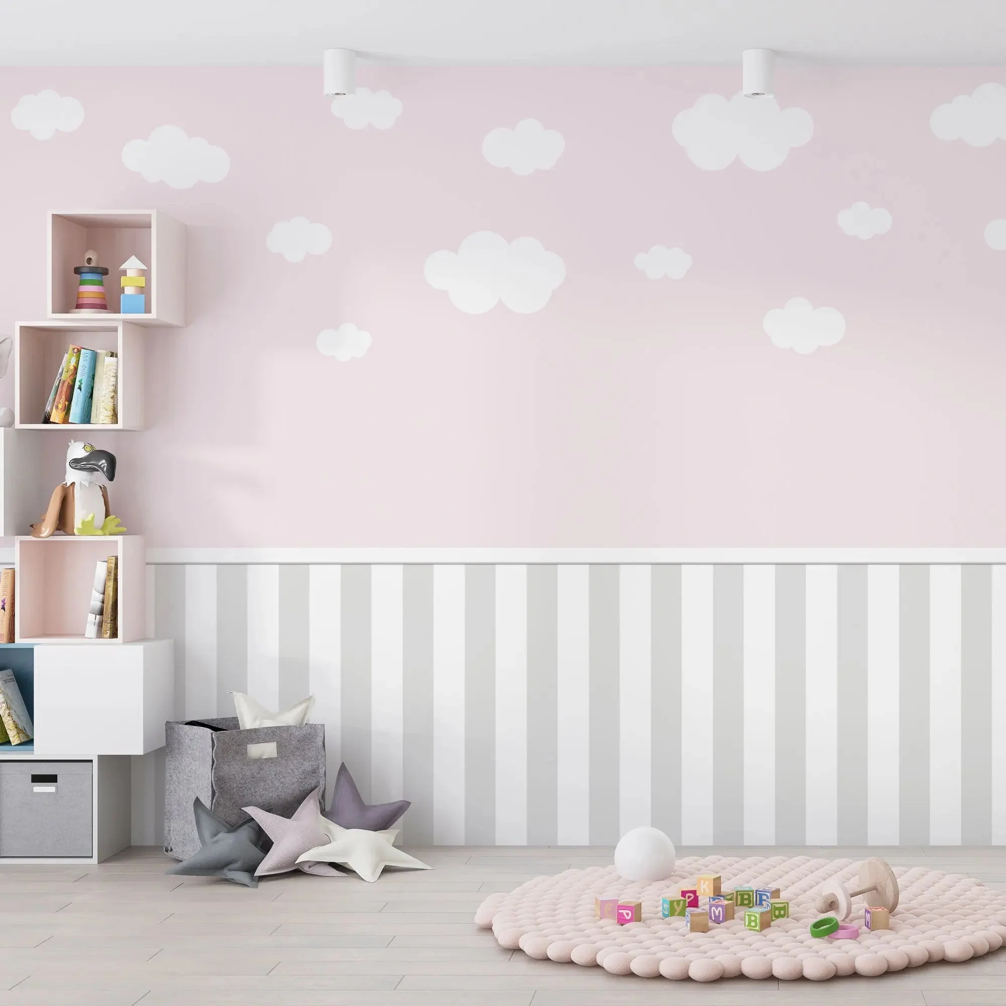 Kindertapete Sockel Wolken - Image 3