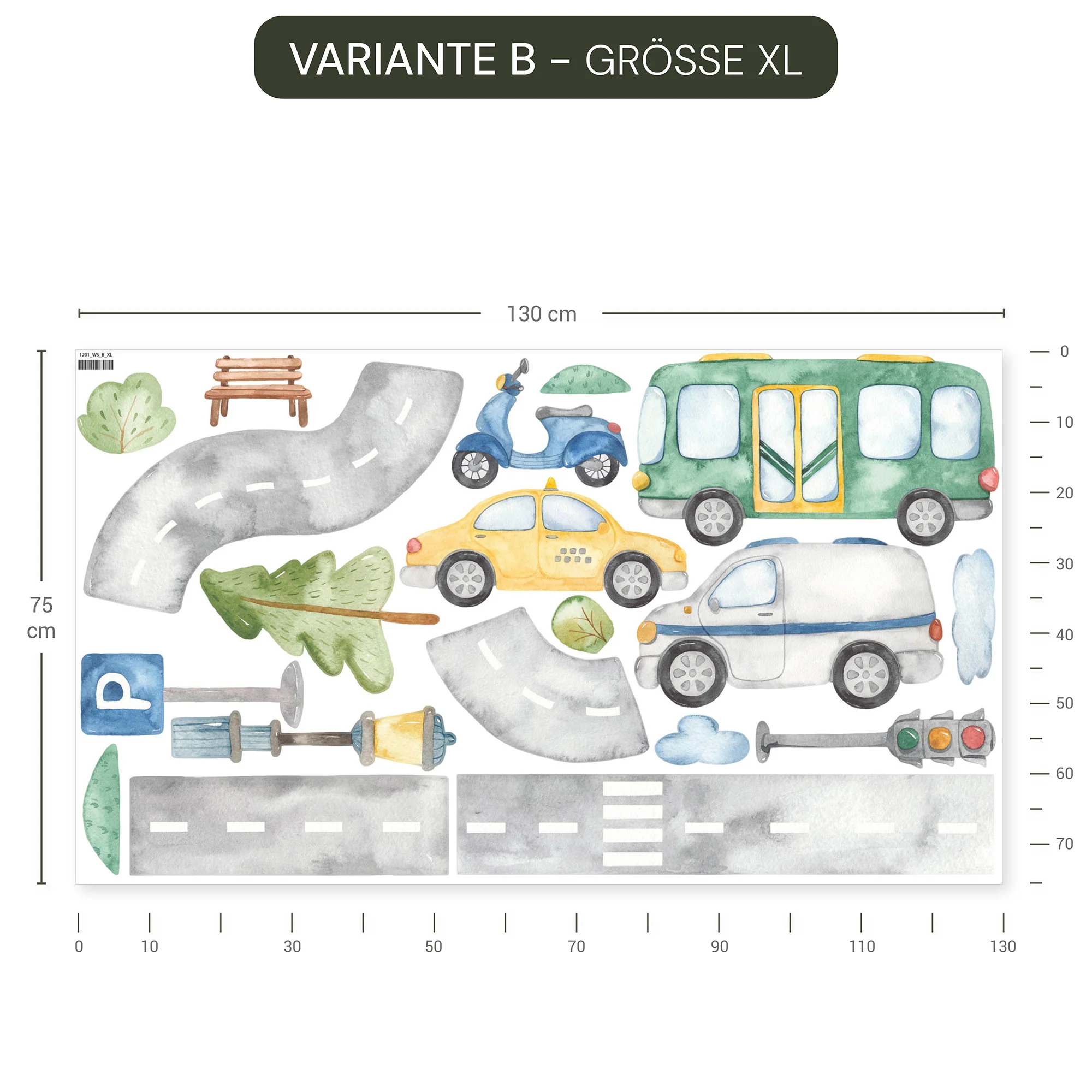 Wandsticker Fahrzeuge Aquarell - Image 12