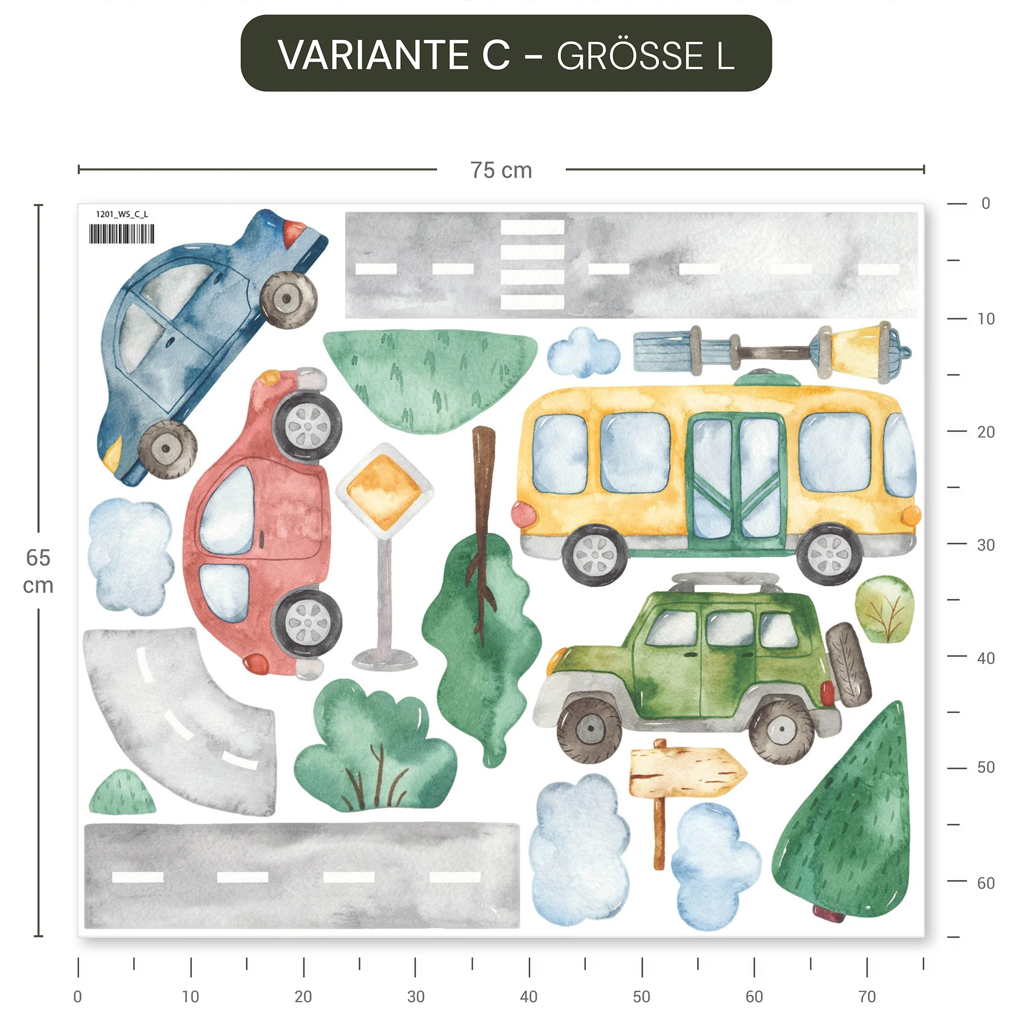 Wandsticker Fahrzeuge Aquarell - Image 13