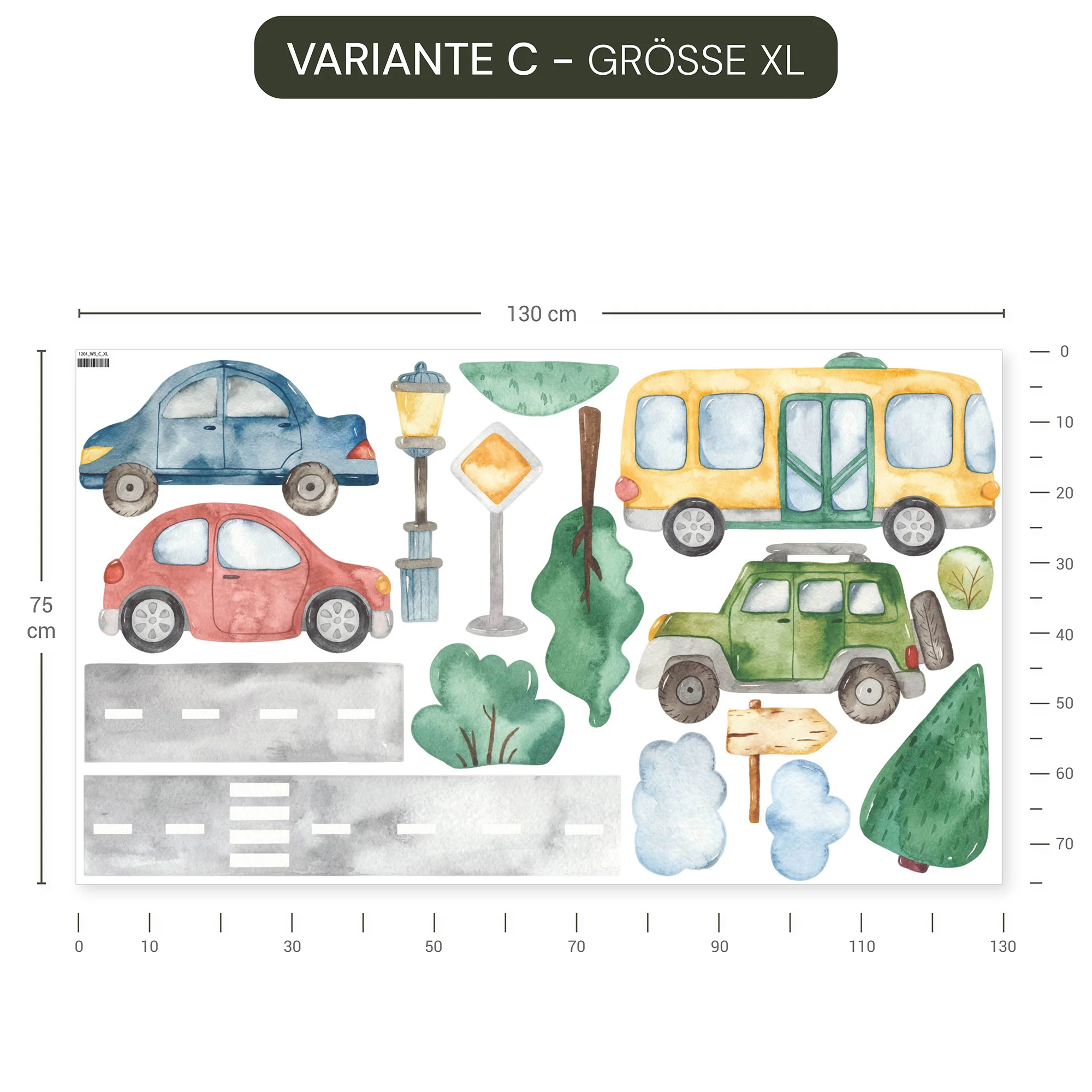 Wandsticker Fahrzeuge Aquarell - Image 16